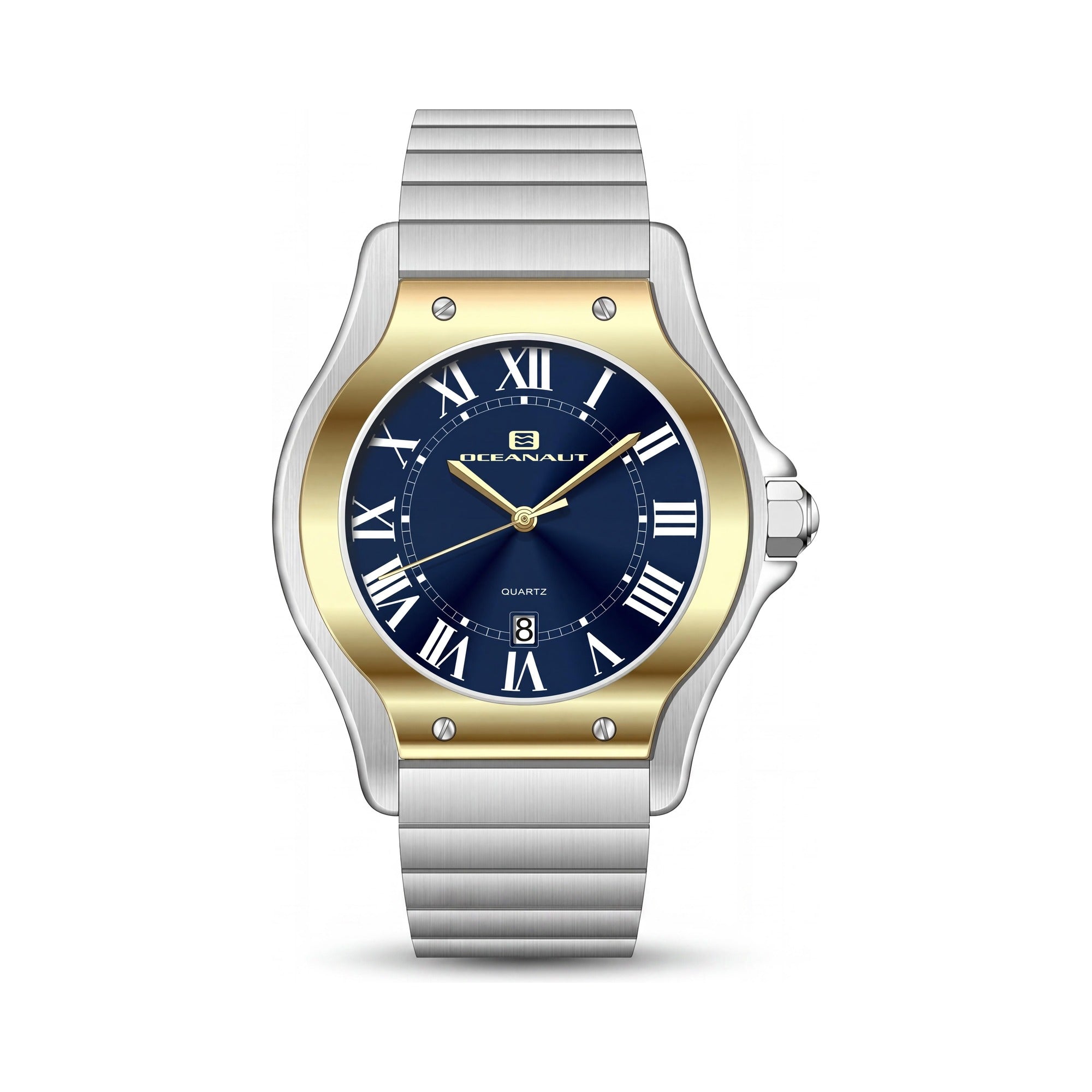 Oceanaut Quartz Movement Men's Blue Dial Stainless Steel Water Resistant Watch, Photo 1