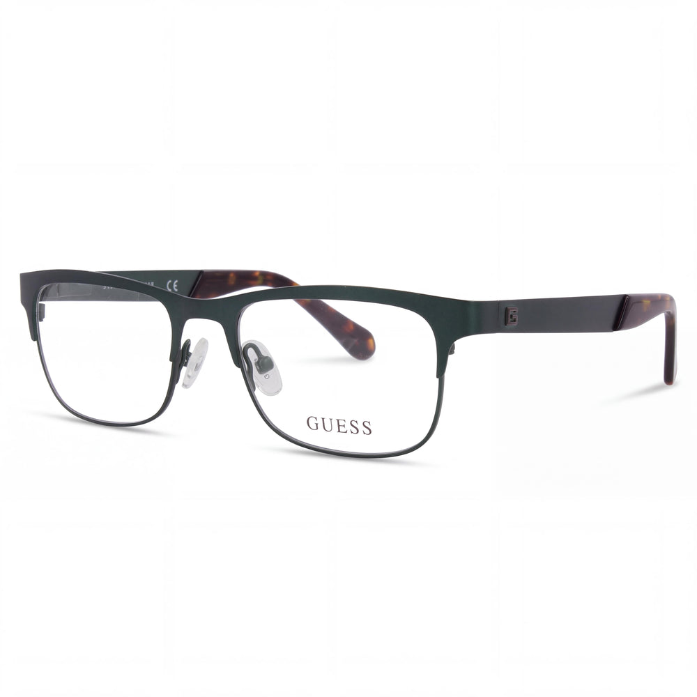 Gafas graduadas unisex para niños GUESS GU9168 con montura de compuesto verde oscuro y lentes transparentes no polarizadas de compuesto