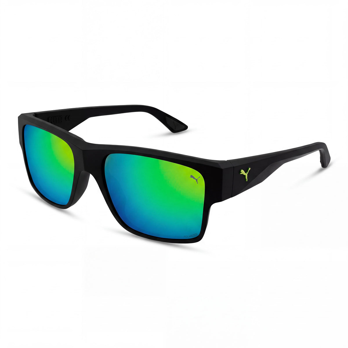 PUMA 0403s-002 Men's Sport Sunglasses with Black Injection Frame and Red Non-Polarized Lenses 64mm, Photo 1