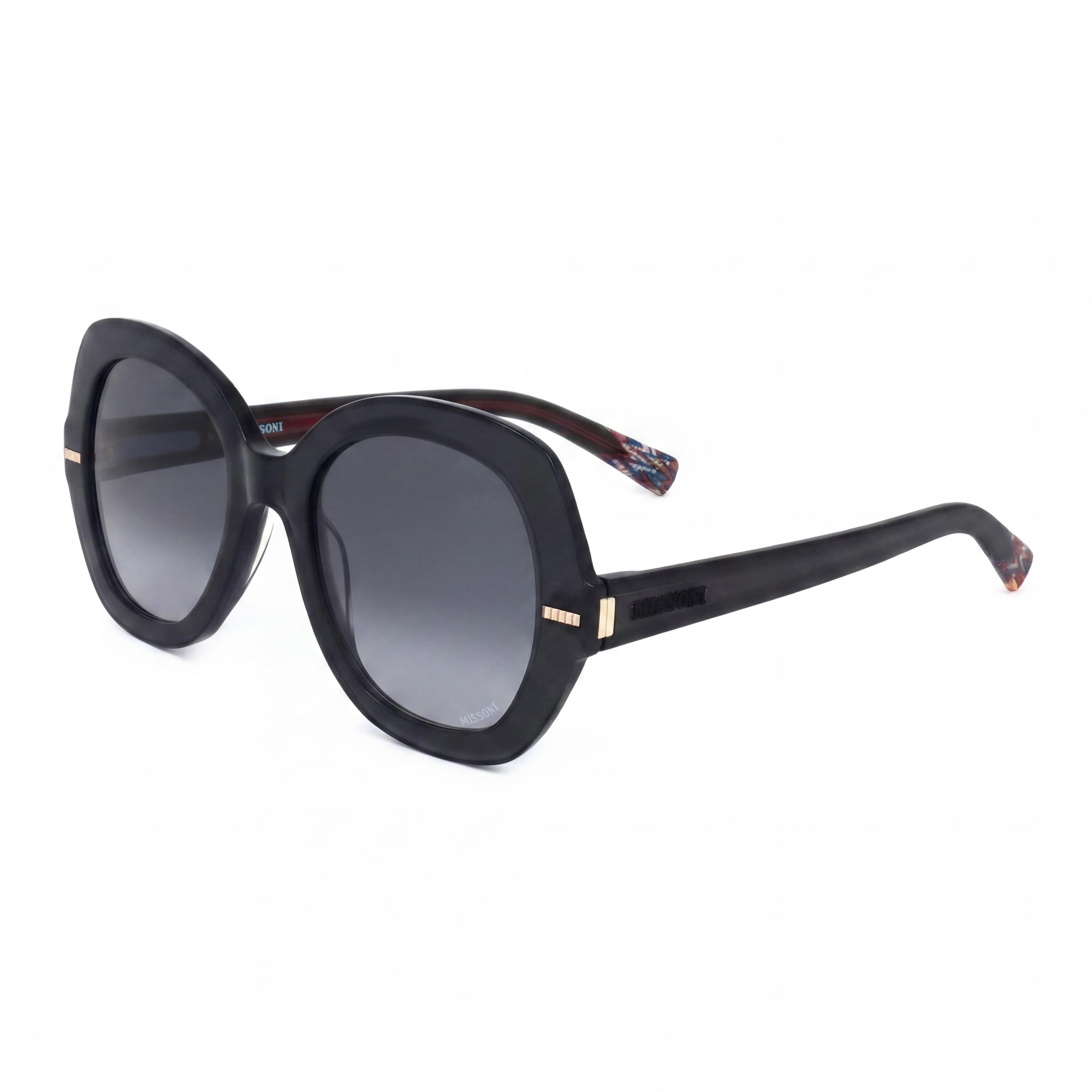 M Missoni Casual Women's Grey Acetate Sunglasses 52mm with Dark Grey Shaded UV Protected Polycarbonate Lenses, Photo 1