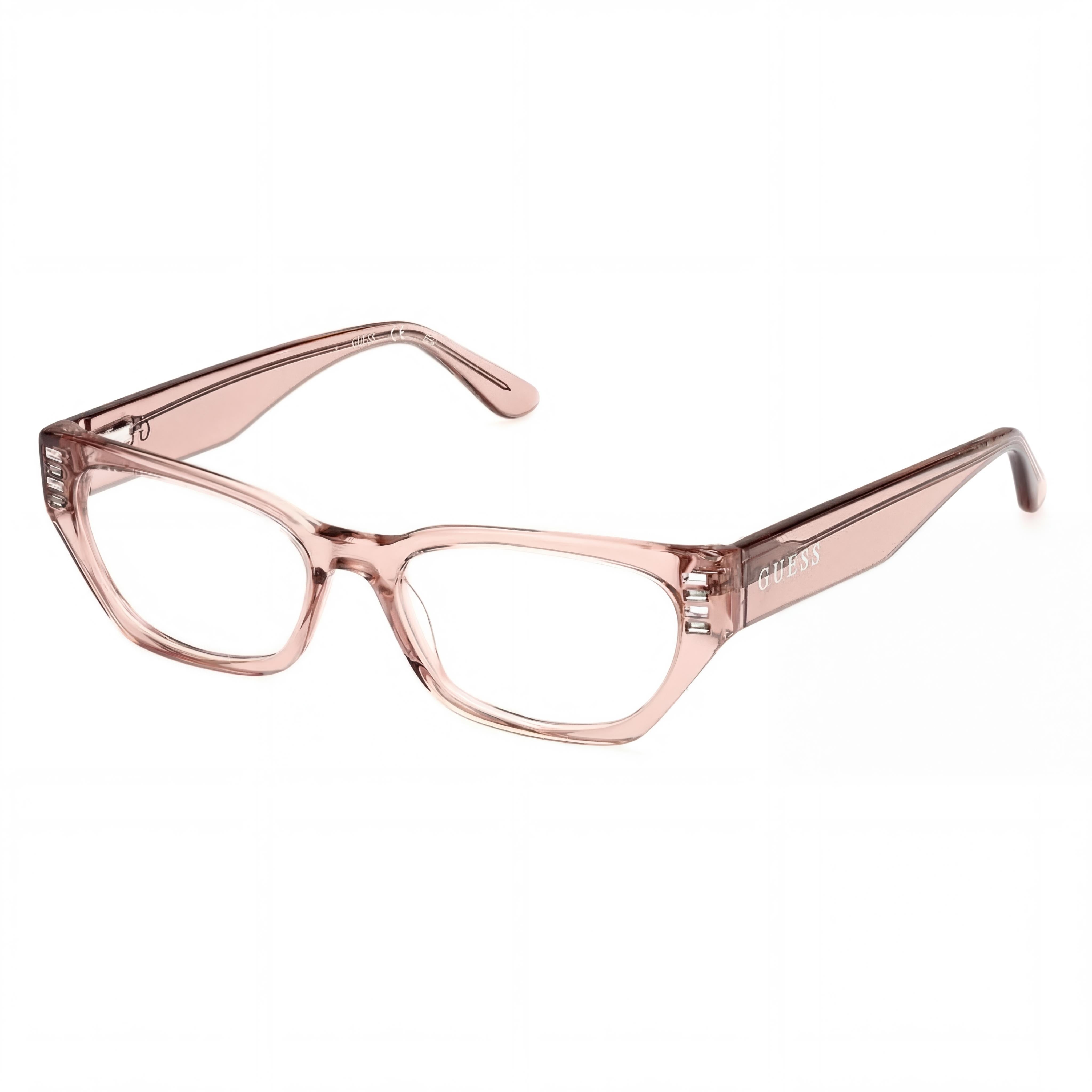 GUESS Gafas de Mujer Modernas con Montura de Plástico Beige 51mm, Photo 1