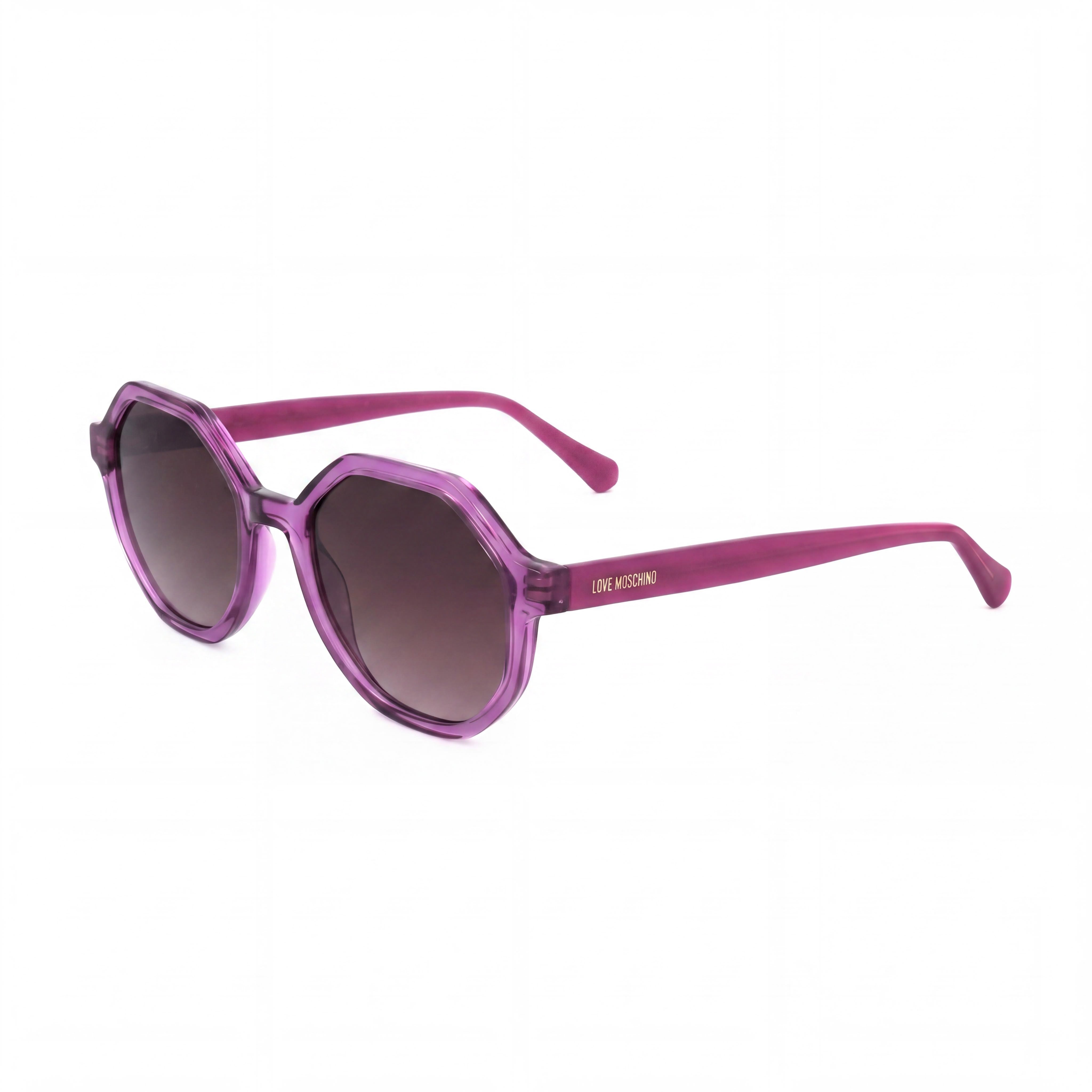 Love Moschino Women's Casual Sunglasses, Fuchsia Frame, Brown Shaded Lenses, UV Protection, Size 52-20-140, Photo 1