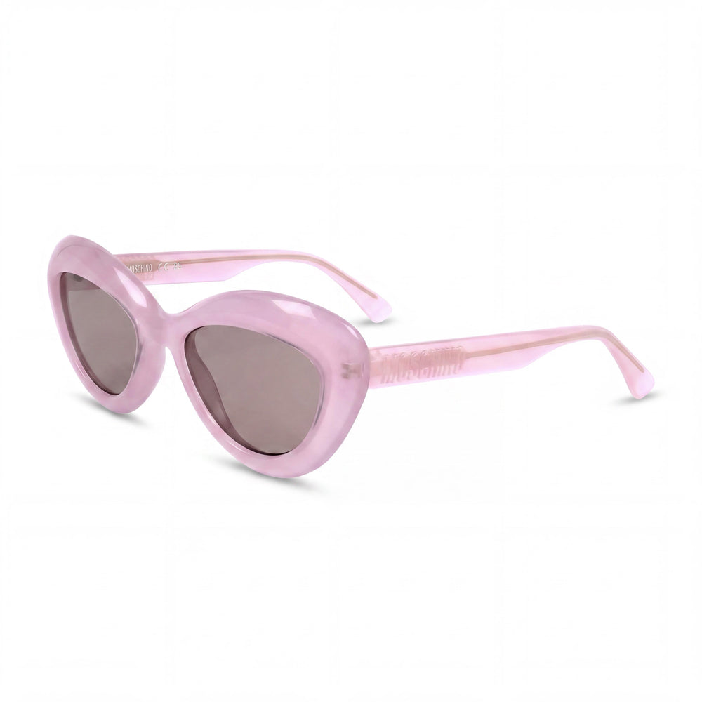 Gafas de sol Moschino MOS163/S para mujer, de plástico, con forma de ojo de gato, color rosa, 100 % protección UV, no polarizadas, 55 mm