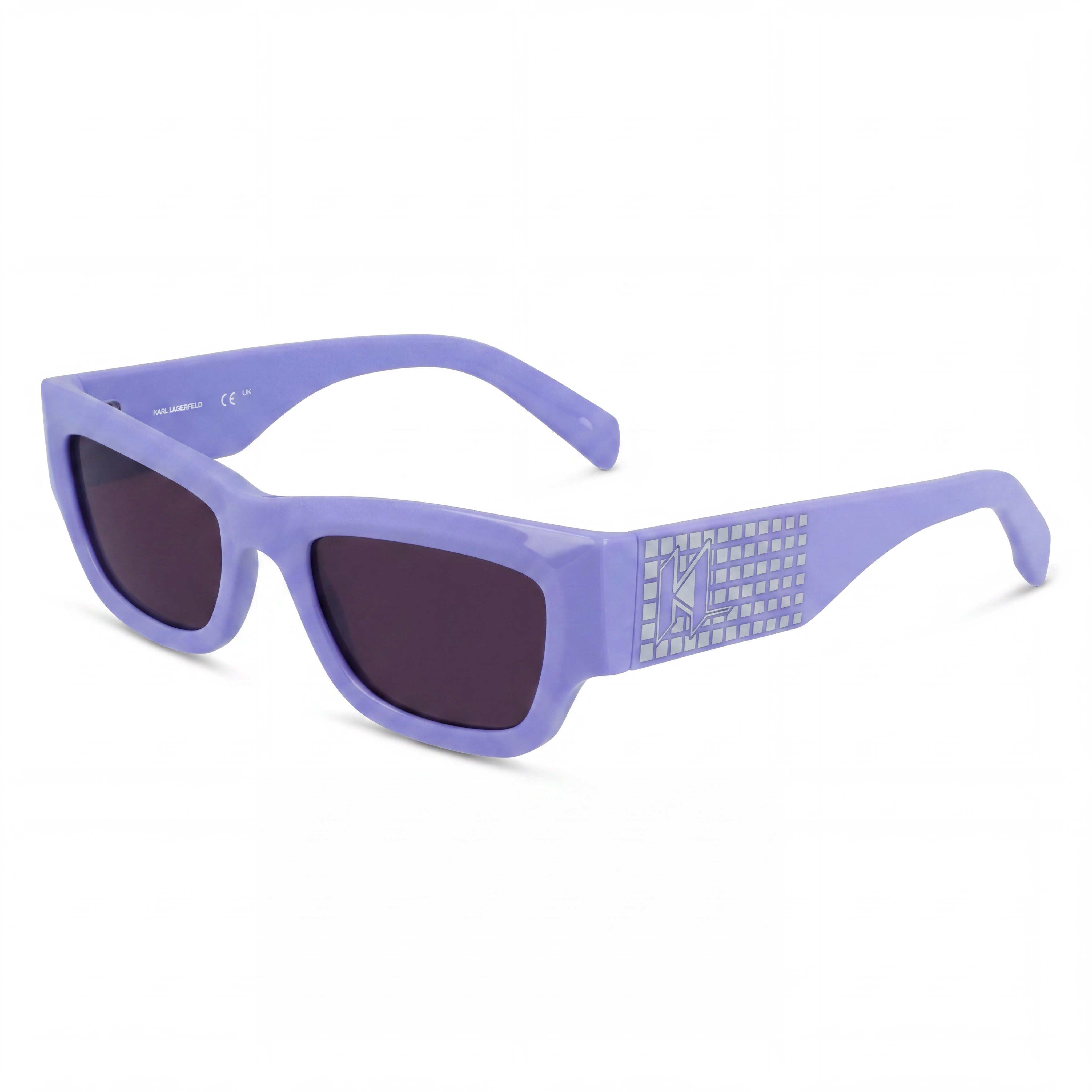 Karl Lagerfeld Paris Kl6141s Women's Violet Frame Rectangular Bio-Injected UV Protection Polycarbonate Sunglasses 52mm, Photo 1