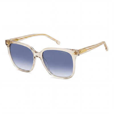 Carrera Carrera 3002/S Women's Beige Acetate Sunglasses with Dark Blue Shaded Lenses, 100% UV Protection, 55mm