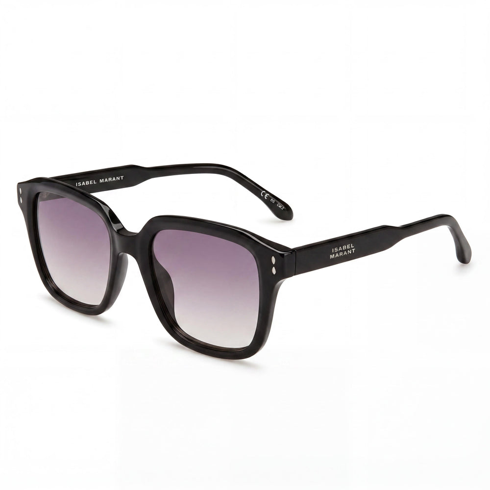 Isabel Marant Thin Fancy Acetate Women's Black/Grey Acetate UV Protected Sunglasses 52mm