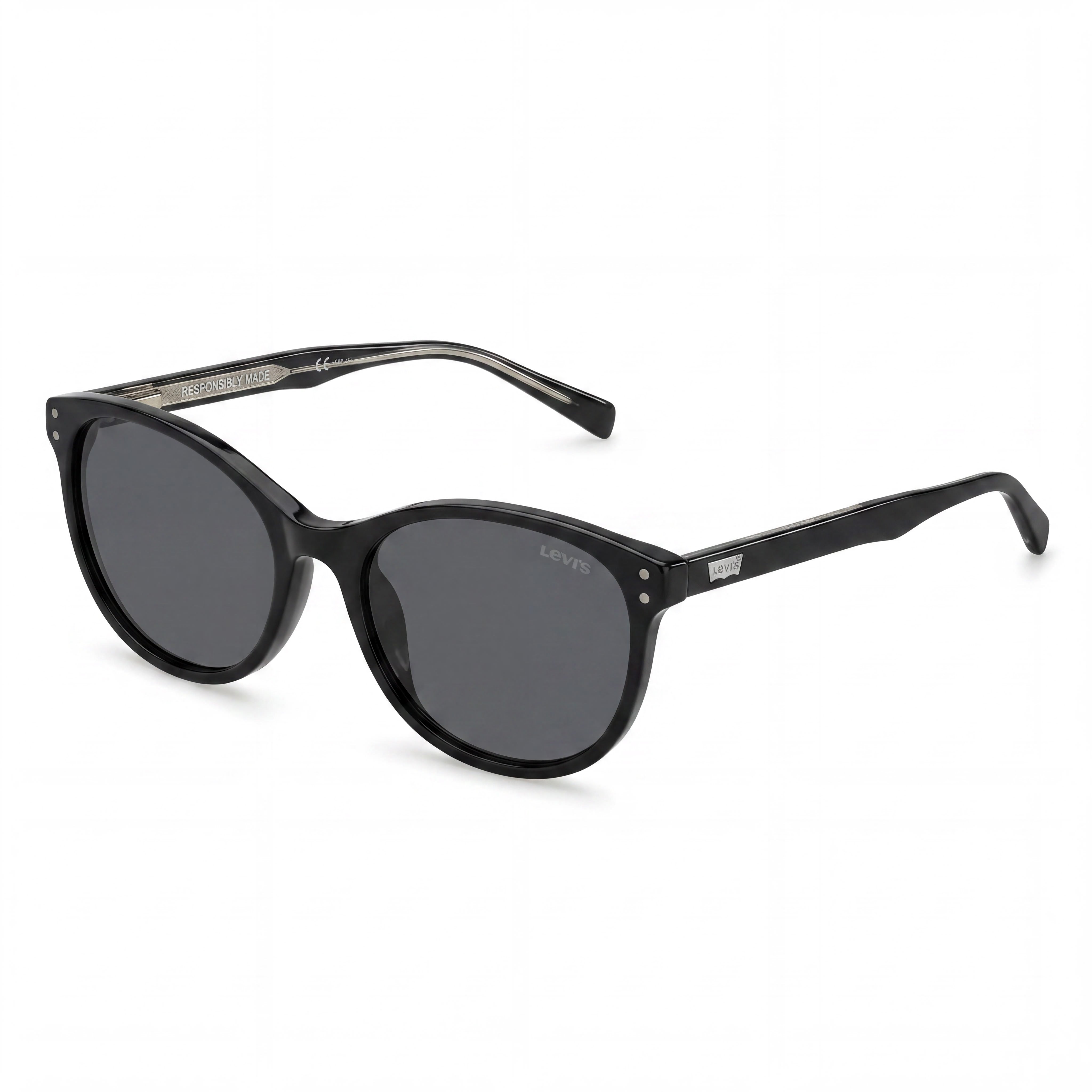 Levi's Lv 5012/Cs Women's Black Eco Plastic UV Protection Sunglasses 53-17-145, Photo 1