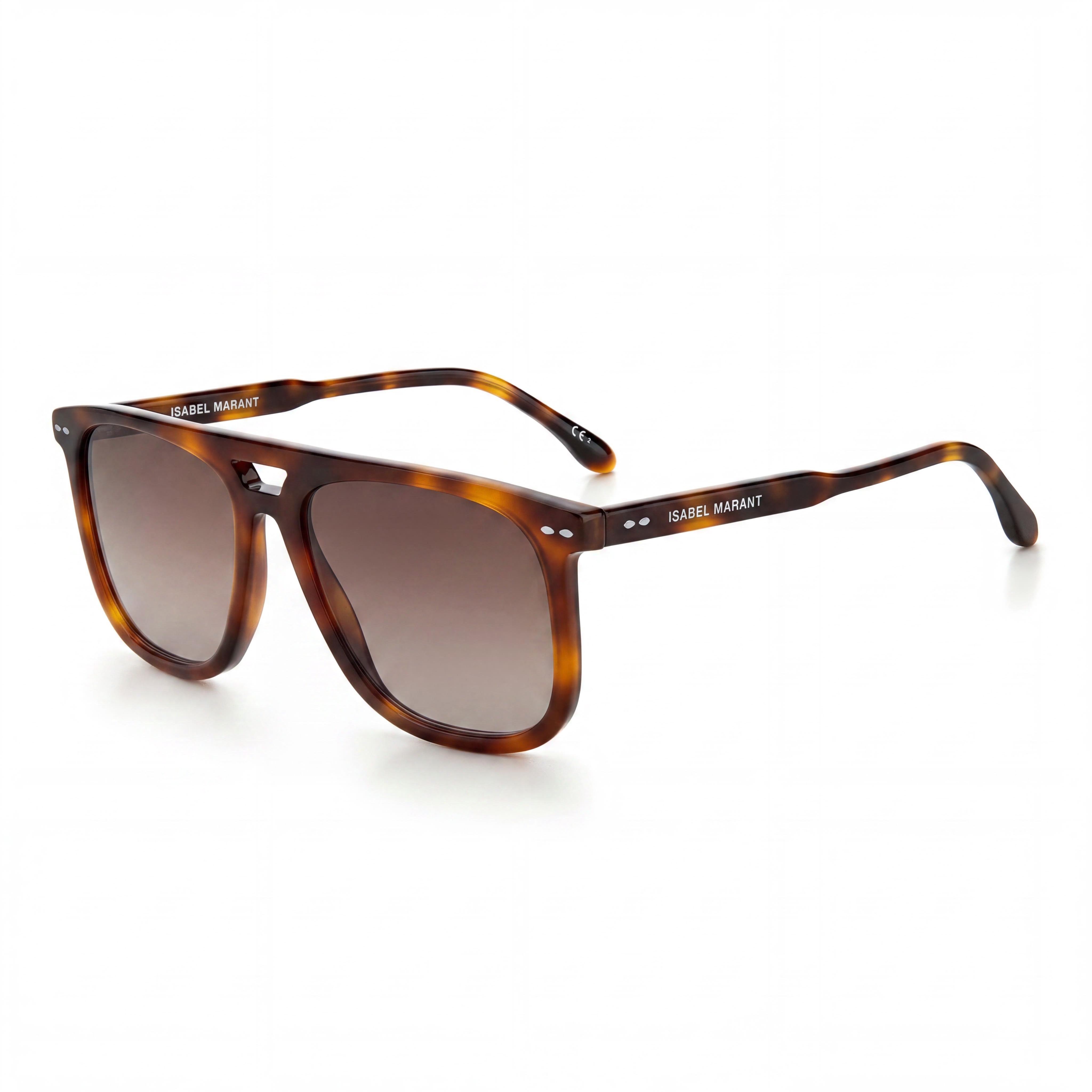Isabel Marant Modern Women's Sunglasses featuring Havana Acetate Frame and 56mm Havana Polycarbonate Lenses, Photo 1