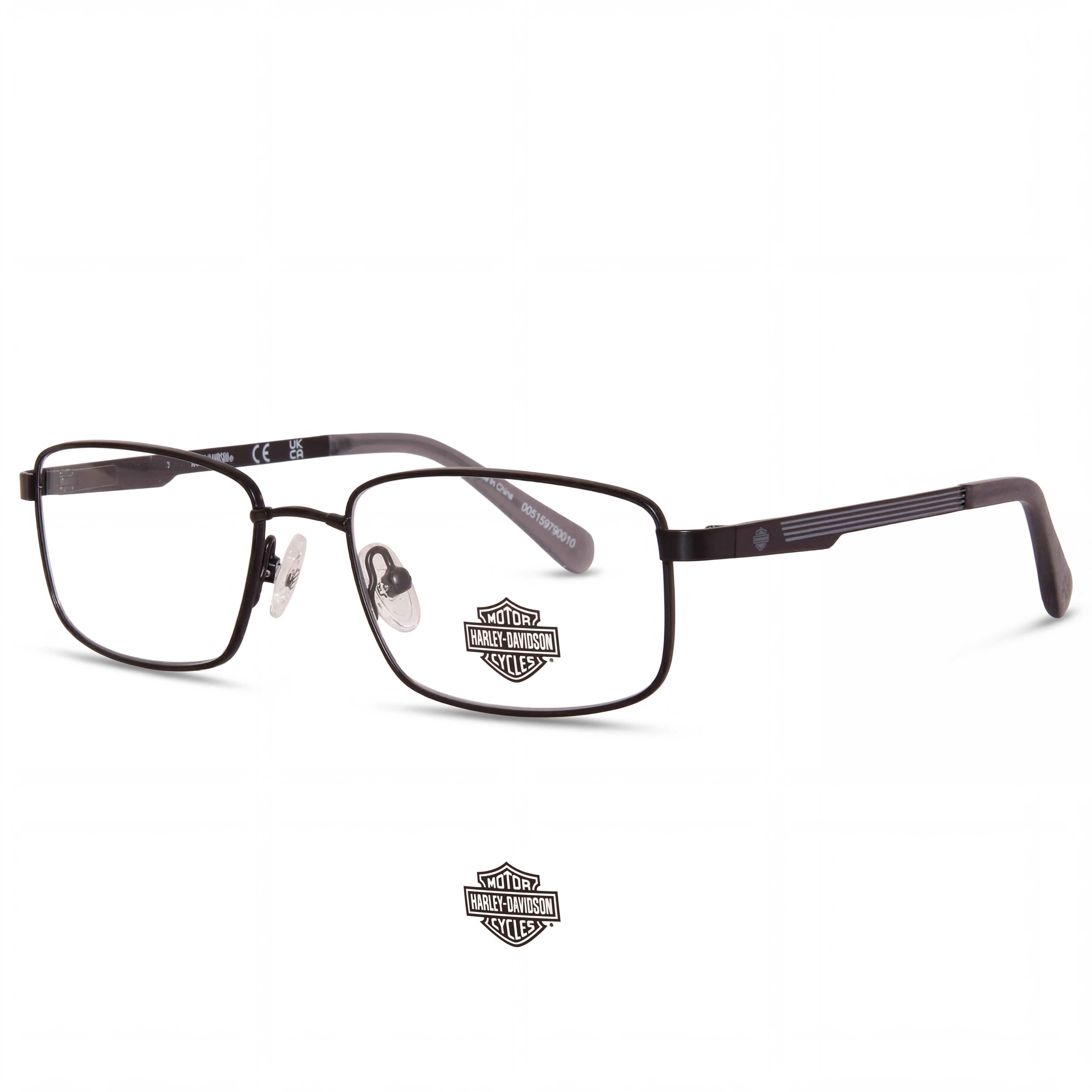 Gafas Harley-Davidson Hd0141t Unisex Rectangulares con Montura Metálica Negro Mate, Tamaño 51-17-135mm, Photo 1