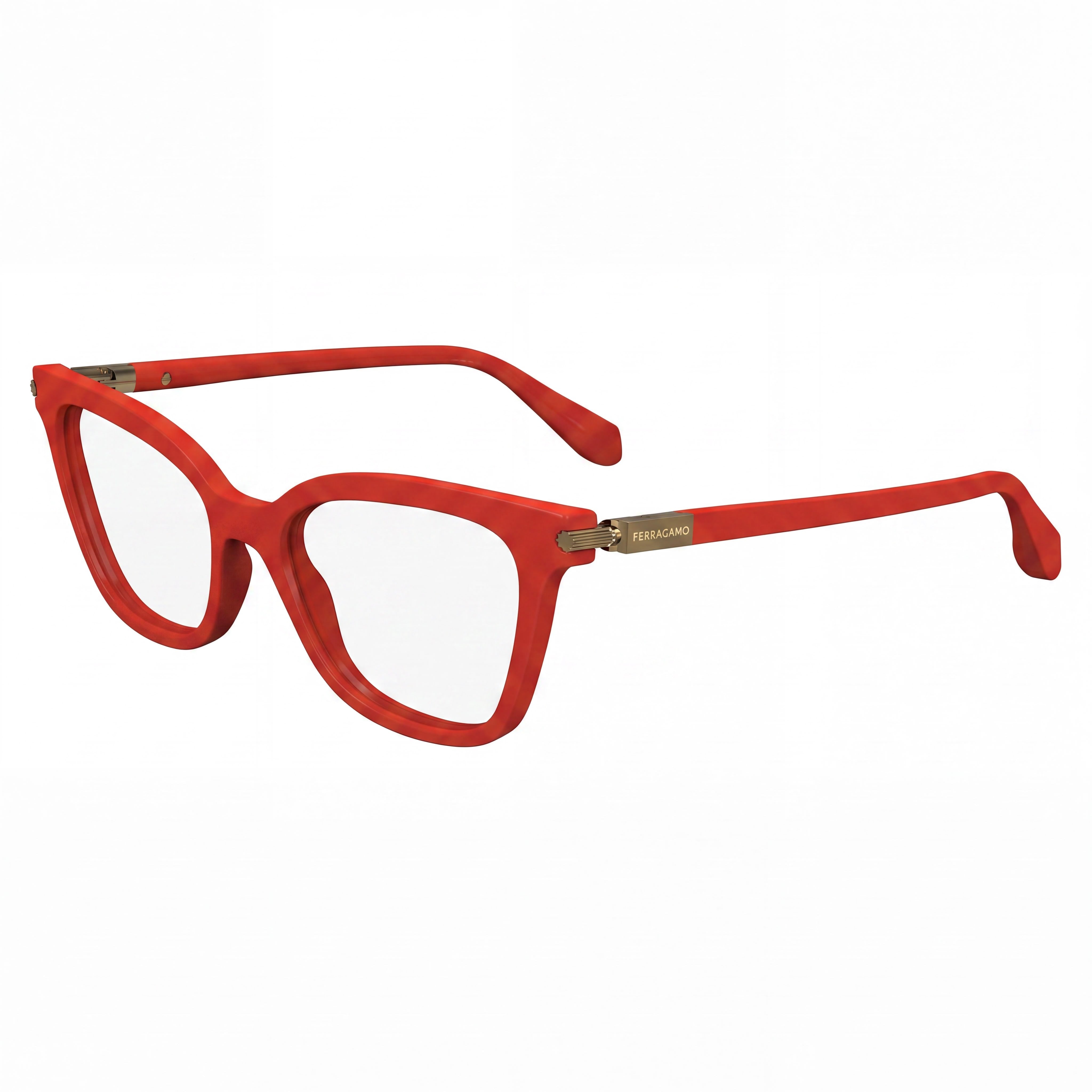 Gafas Ferragamo SF2991 para hombre con montura metálica roja y lentes transparentes, ancho de lente: 51 mm, puente: 17 mm, patilla: 140 mm, Photo 1