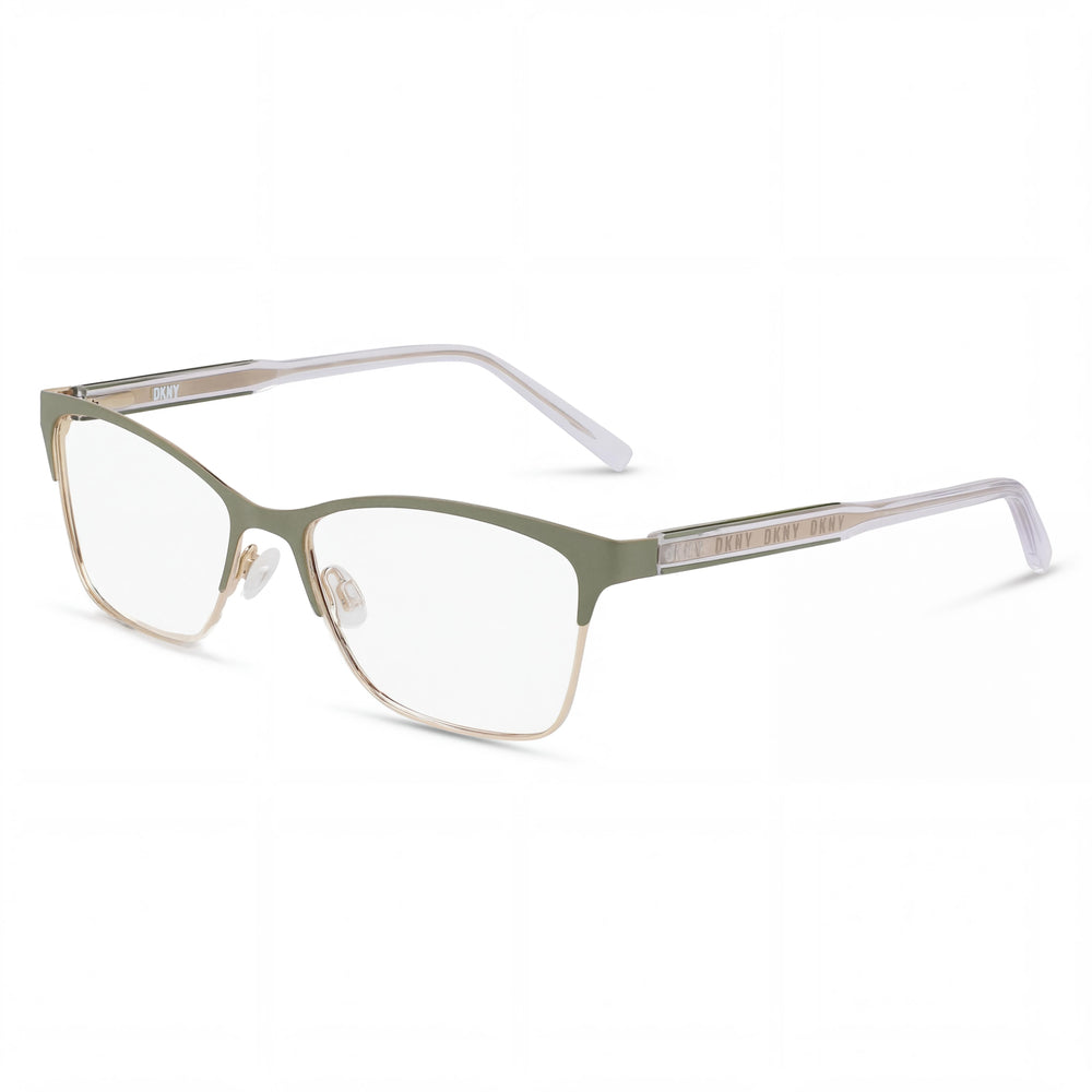 Gafas unisex DKNY Dk3008 con montura de metal en color cargo/dorado, lentes de policarbonato no polarizadas, tamaño 53-16-140 mm
