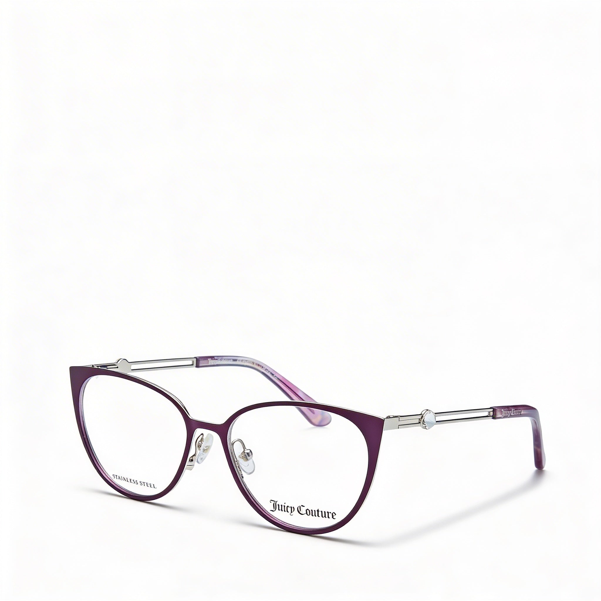 Juicy Couture Modern Unisex Matte Violet Alloy Steel Polycarbonate Non-polarised Sunglasses 51mm Lens Width, Photo 1