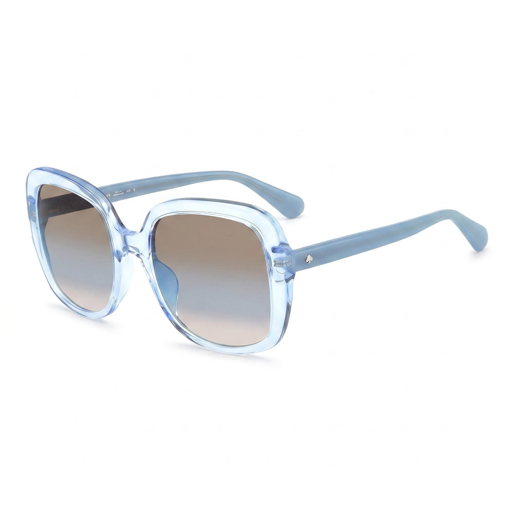 Kate Spade New York Wenona/G/S - Gafas de sol cuadradas con protección UV, sin polarizar, con degradado azul y marrón, para mujer, 56 mm