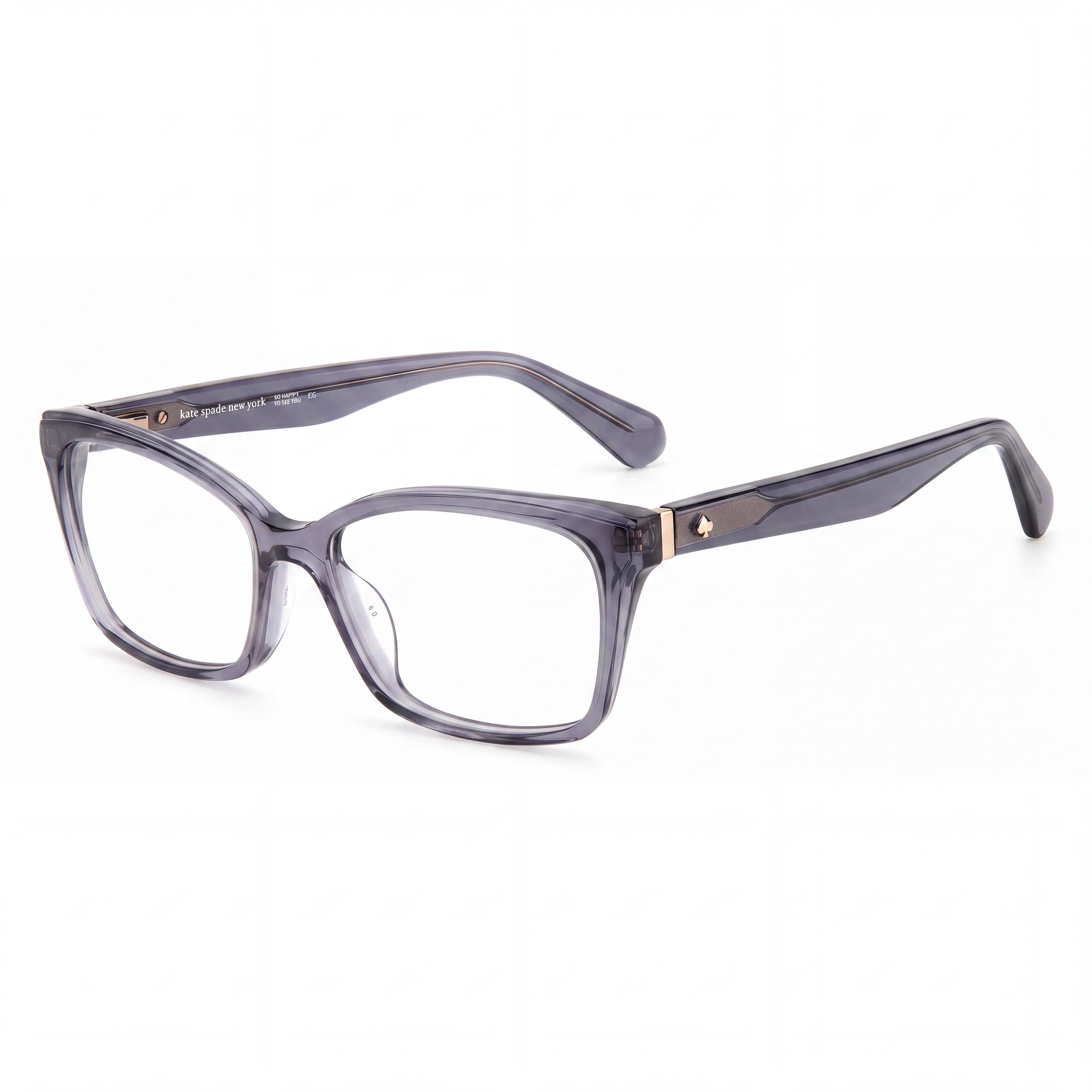 kate spade new york JERI Women's Acetate Square Full Rim Transparent Grey Frame 52mm Eyeglasses, Photo 1