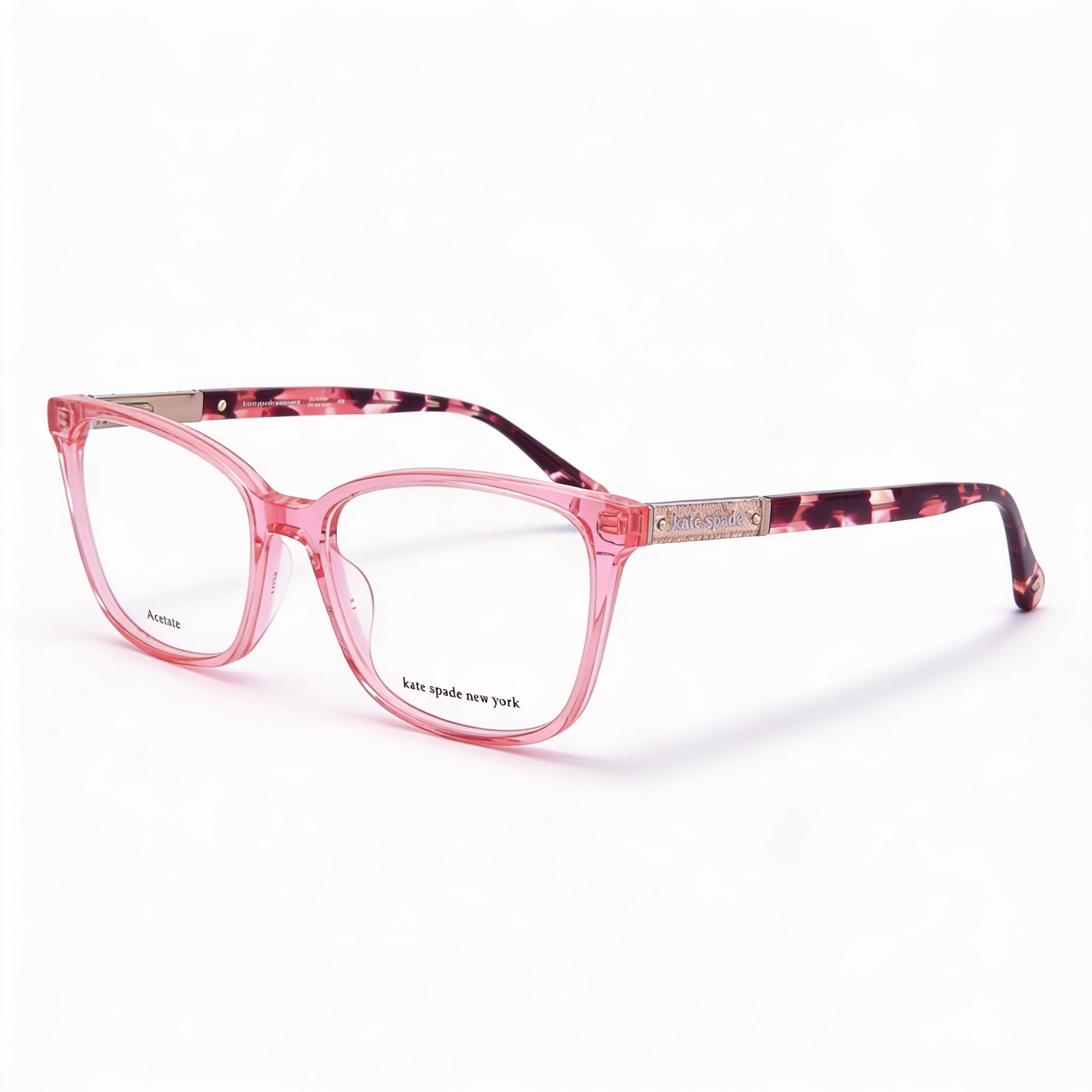 kate spade new york Davina Women's Pink Eyewear with Acetate Frame and Polycarbonate Lenses, 54mm Lens Width, Photo 1