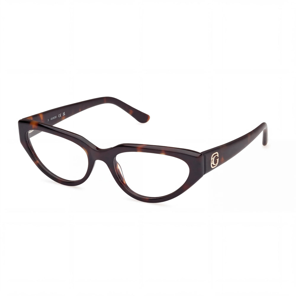 Guess Gu50113 Women's Dark Havana Eyeglasses Frame, Designed for Prescription Lenses, Size 53-18-145