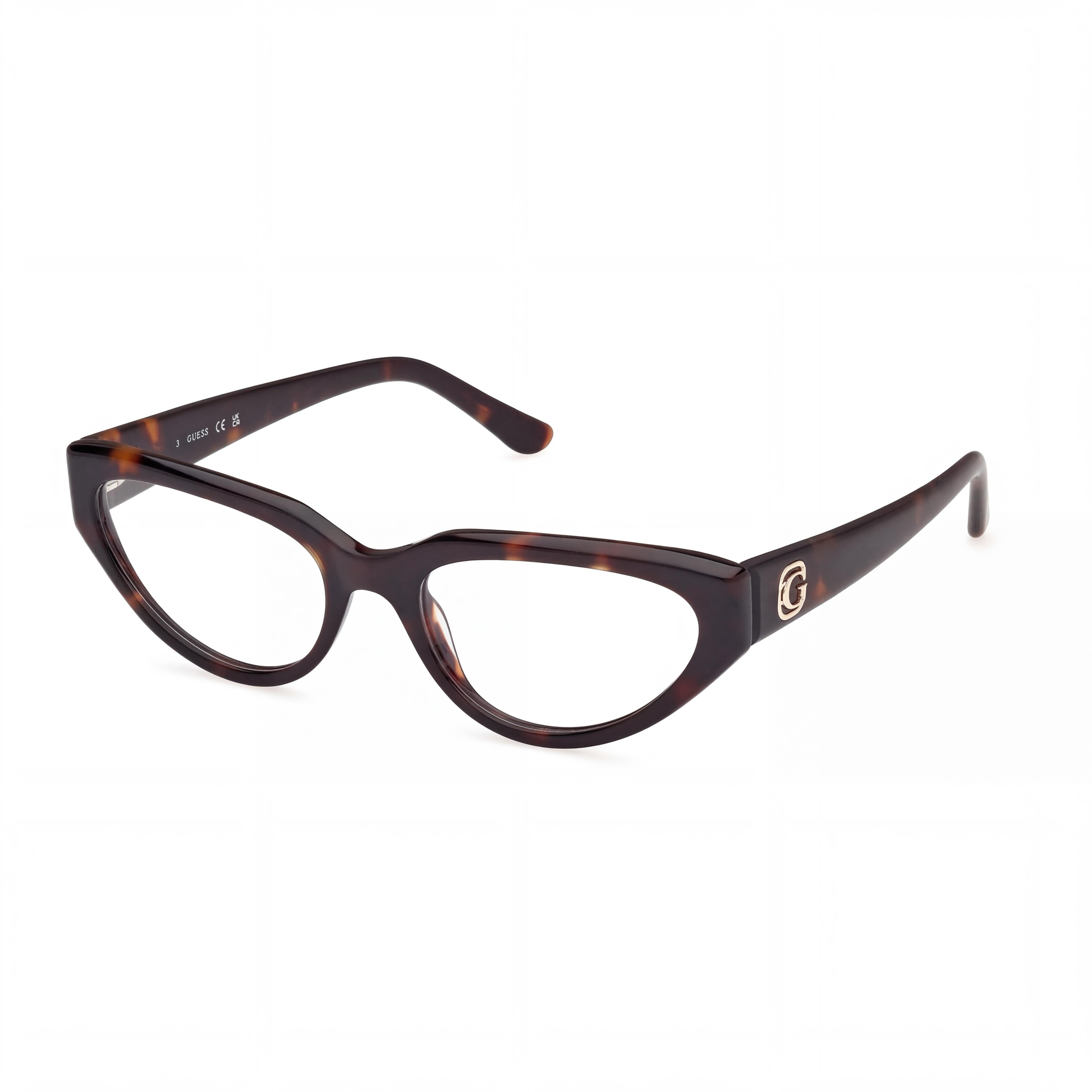 Montura de gafas Guess Gu50113 de mujer color Habana Oscuro, diseñada para lentes recetados, talla 53-18-145, Photo 1