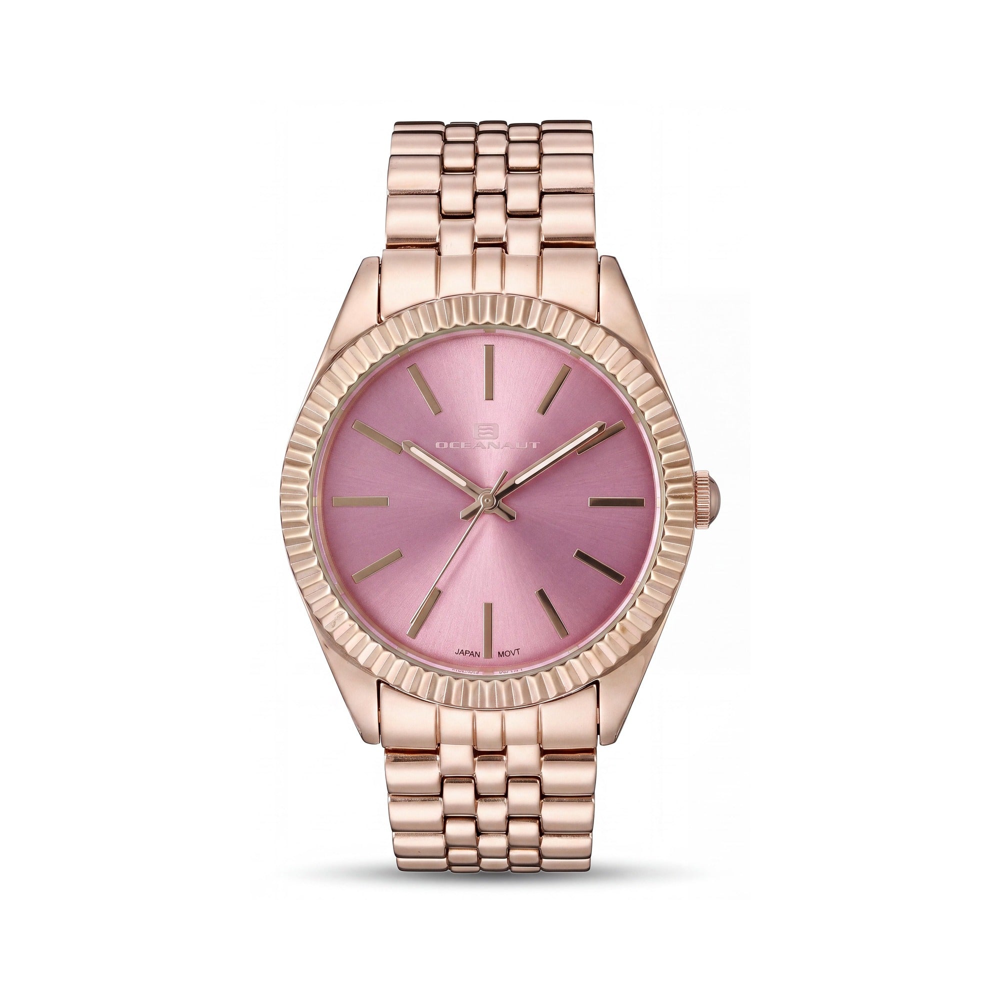 Oceanaut OC7413 Women's Quartz Movement Watch with Pink Dial, Stainless Steel Bracelet, Water Resistant, 38mm, Photo 1