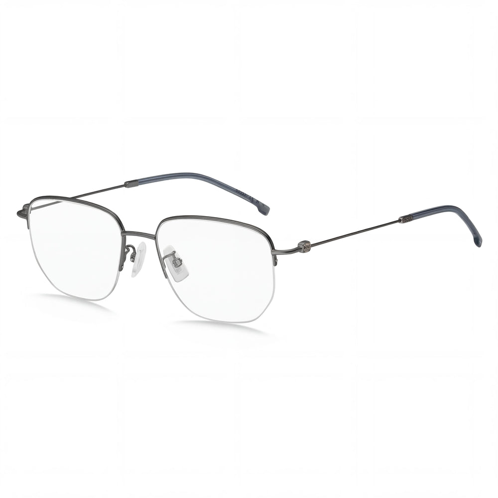 Hugo Boss Modern para hombre Gafas no polarizadas de aleación de acero, rutenio oscuro mate 54 mm
