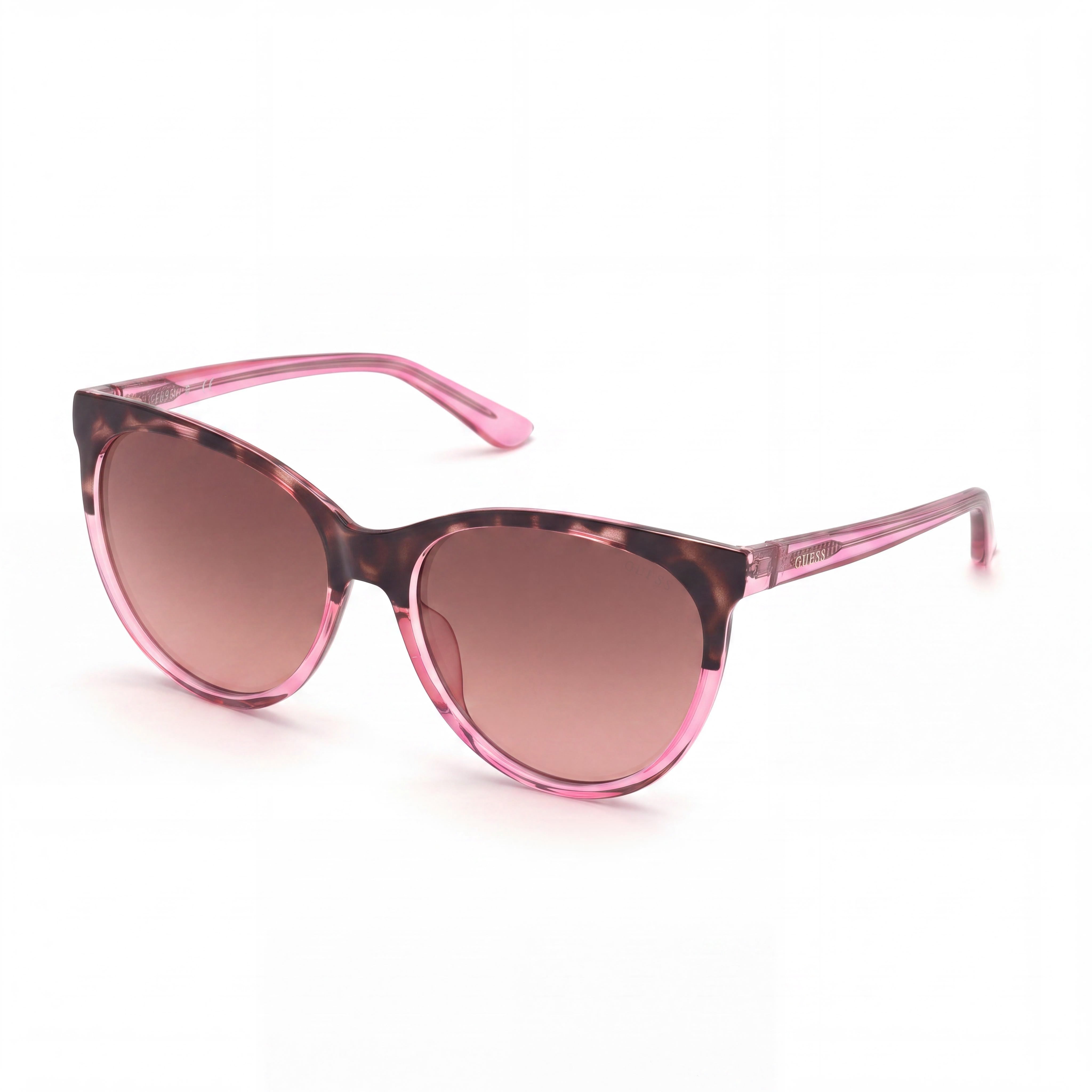 GUESS GU777872U58 Women's Round Shiny Pink Plastic Frame Bordeaux Mirror UV Protected Lenses 58mm, Photo 1