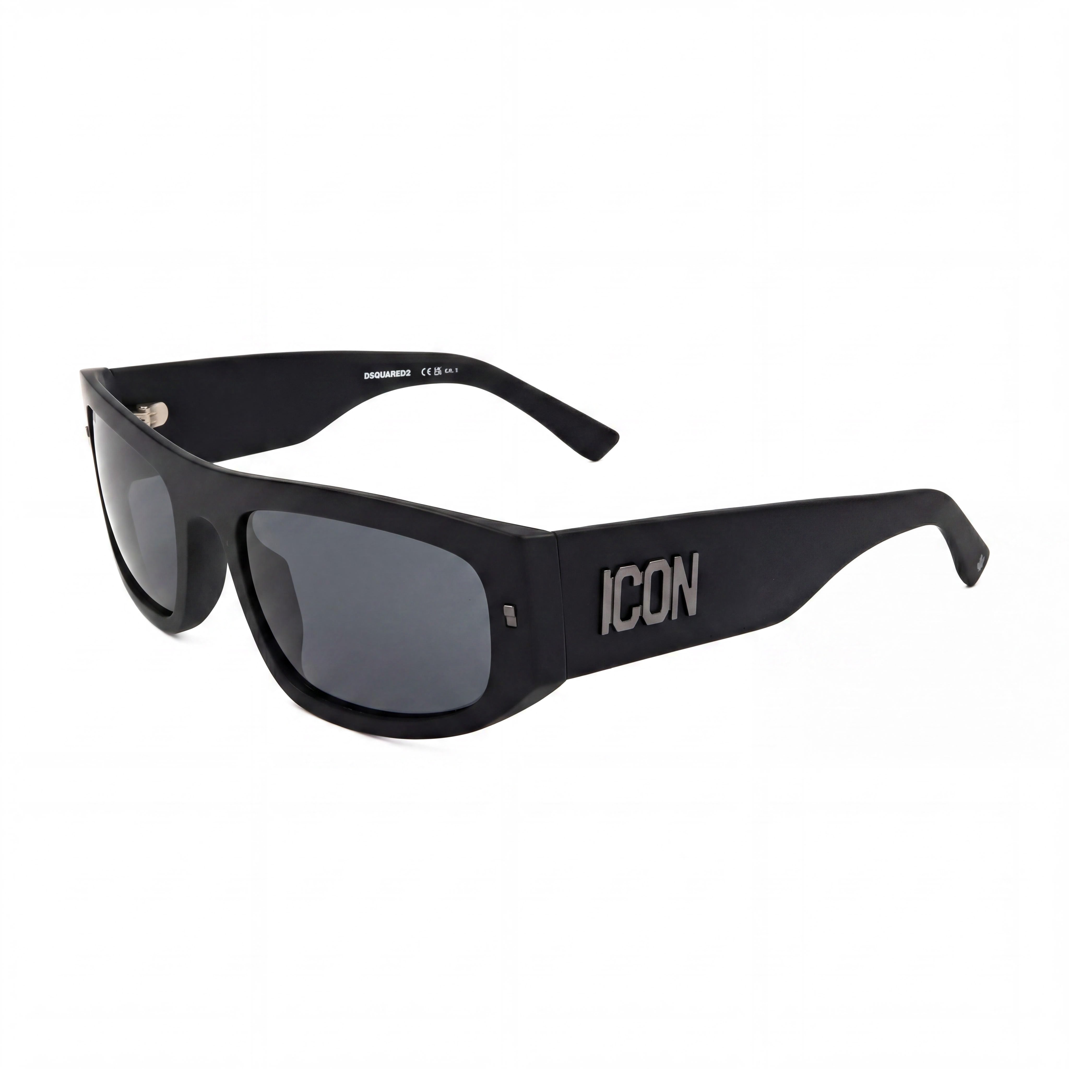 Dsquared2 Casual Men's Acetate Frame Sunglasses, Matte Black with Grey Lenses, Size 57-21-135, Photo 1