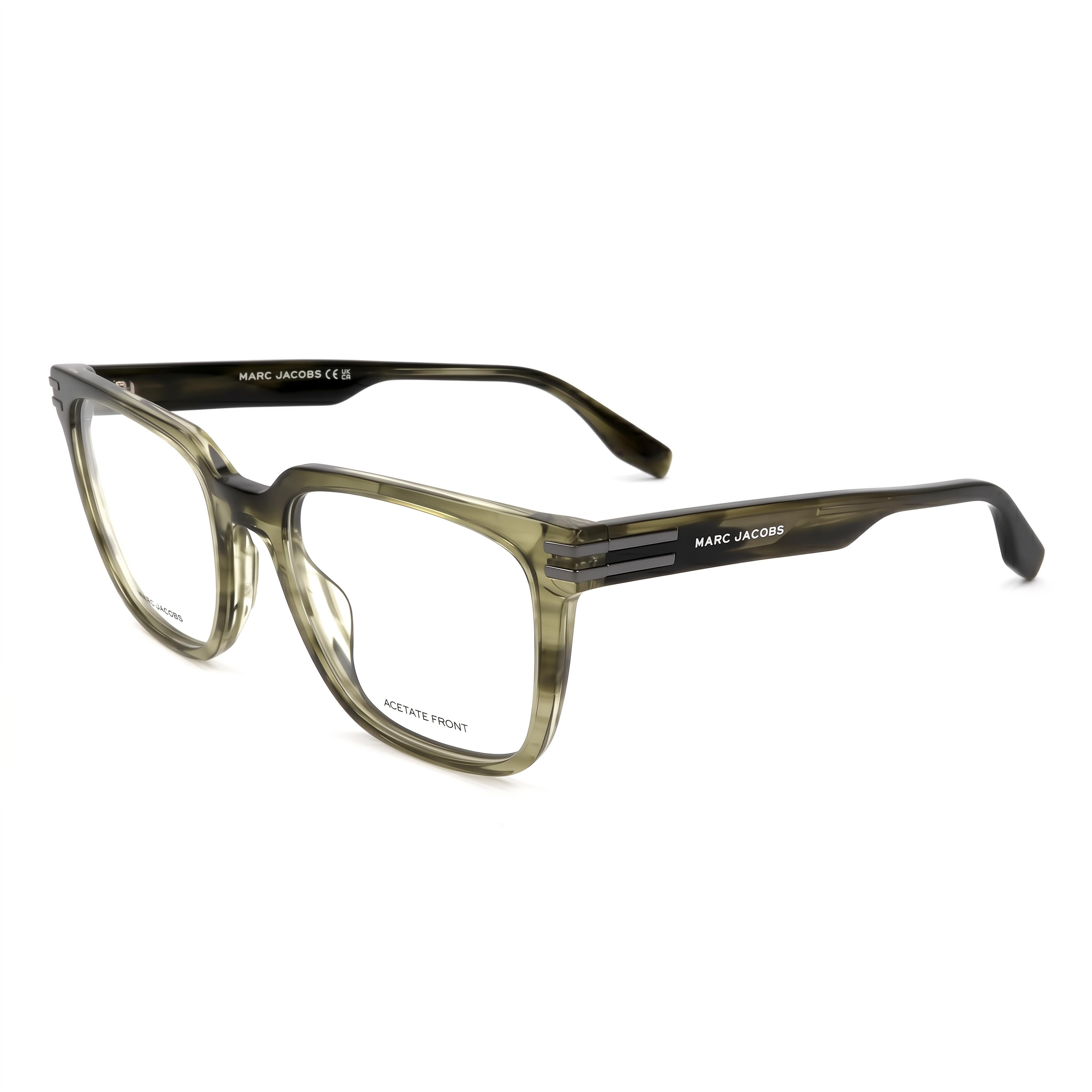 Marc Jacobs Classic - Montura de acetato para gafas graduadas, color verde cuerno, 53 mm, Photo 1