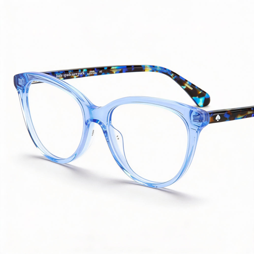 Gafas de sol Kate Spade New York Modern para mujer, montura de plástico azul cristal, lentes verde azulado, 48 mm