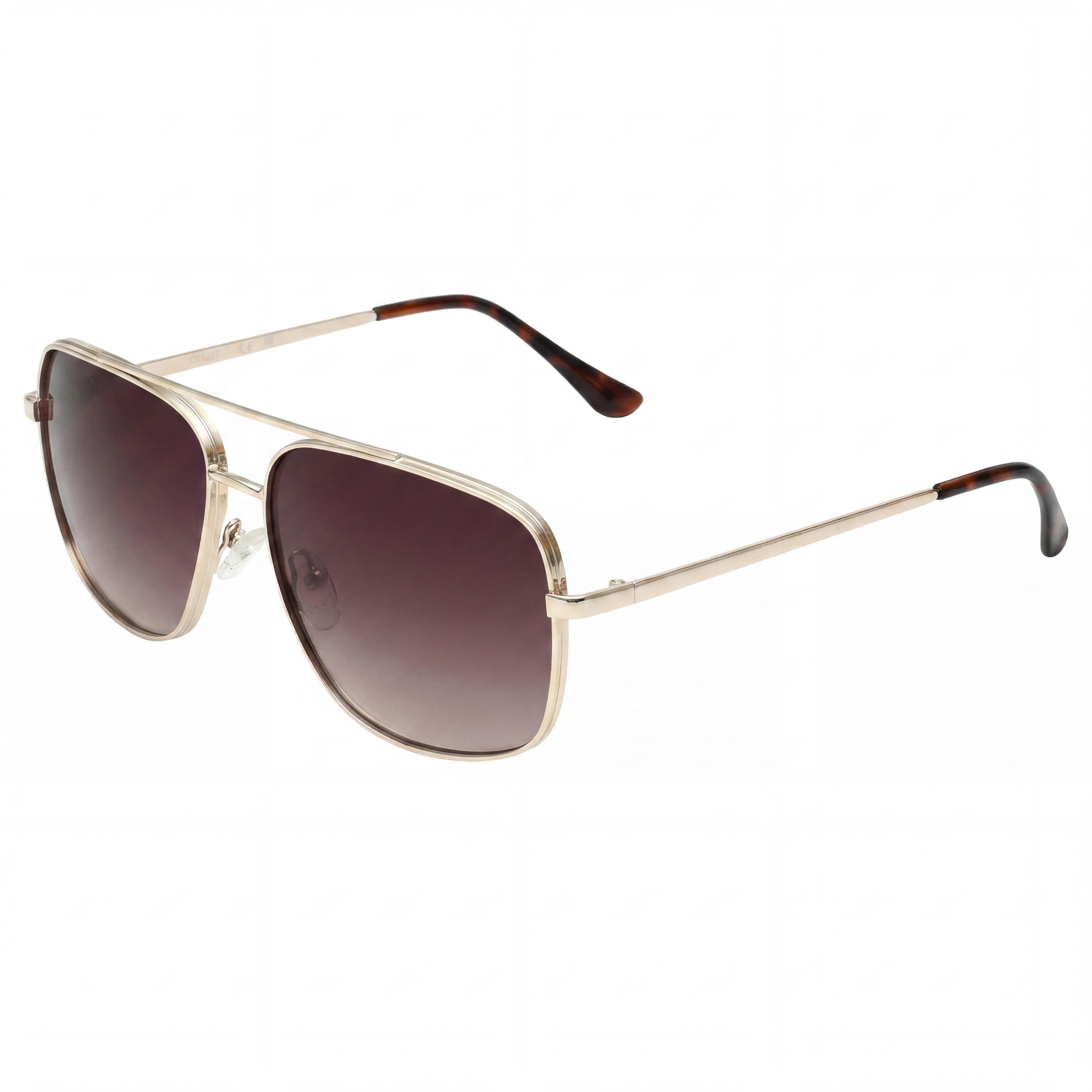 Gafas de sol unisex clásicas GUESS con montura de plástico multicolor y lentes de policarbonato marrón con protección UV 100 % (60 mm), Photo 1