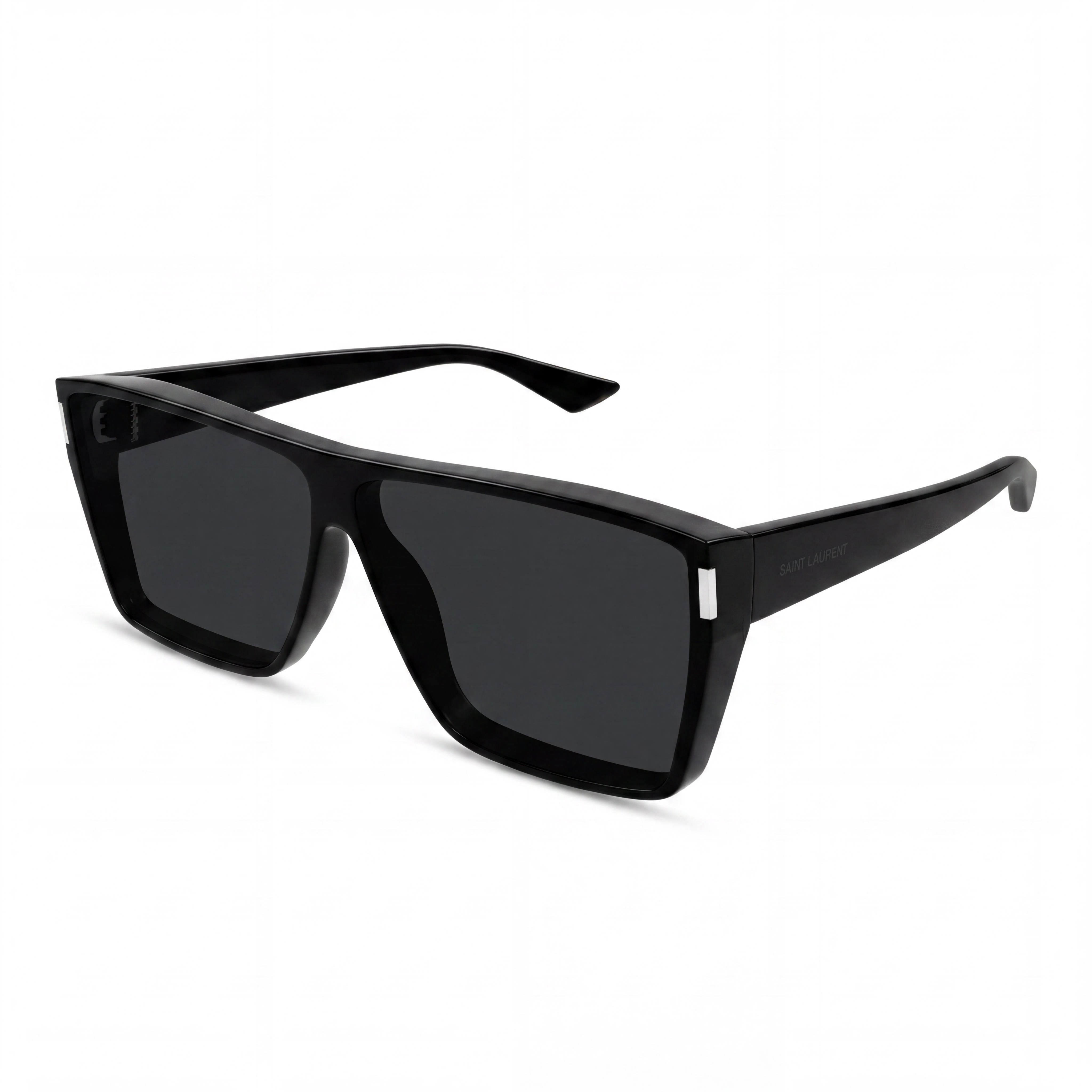 Yves Saint Laurent SL 756 001 Unisex Black Plastic Square Non-Polarized Sunglasses 100% UV Protection 64mm, Photo 1