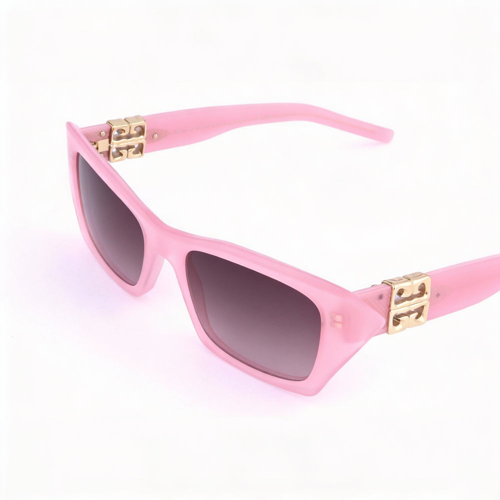 Givenchy Casual Women's Sunglasses with Shiny Pink Acetate Frame and Violet Lenses, Size 54-18-140mm