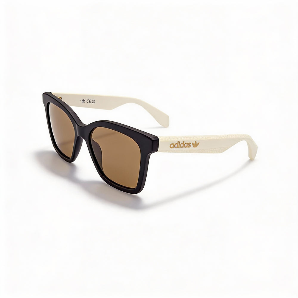 Gafas de sol adidas Originals Casual para mujer, de plástico, mate, negro, marrón, espejadas, sin polarizar, con protección UV, 54 mm