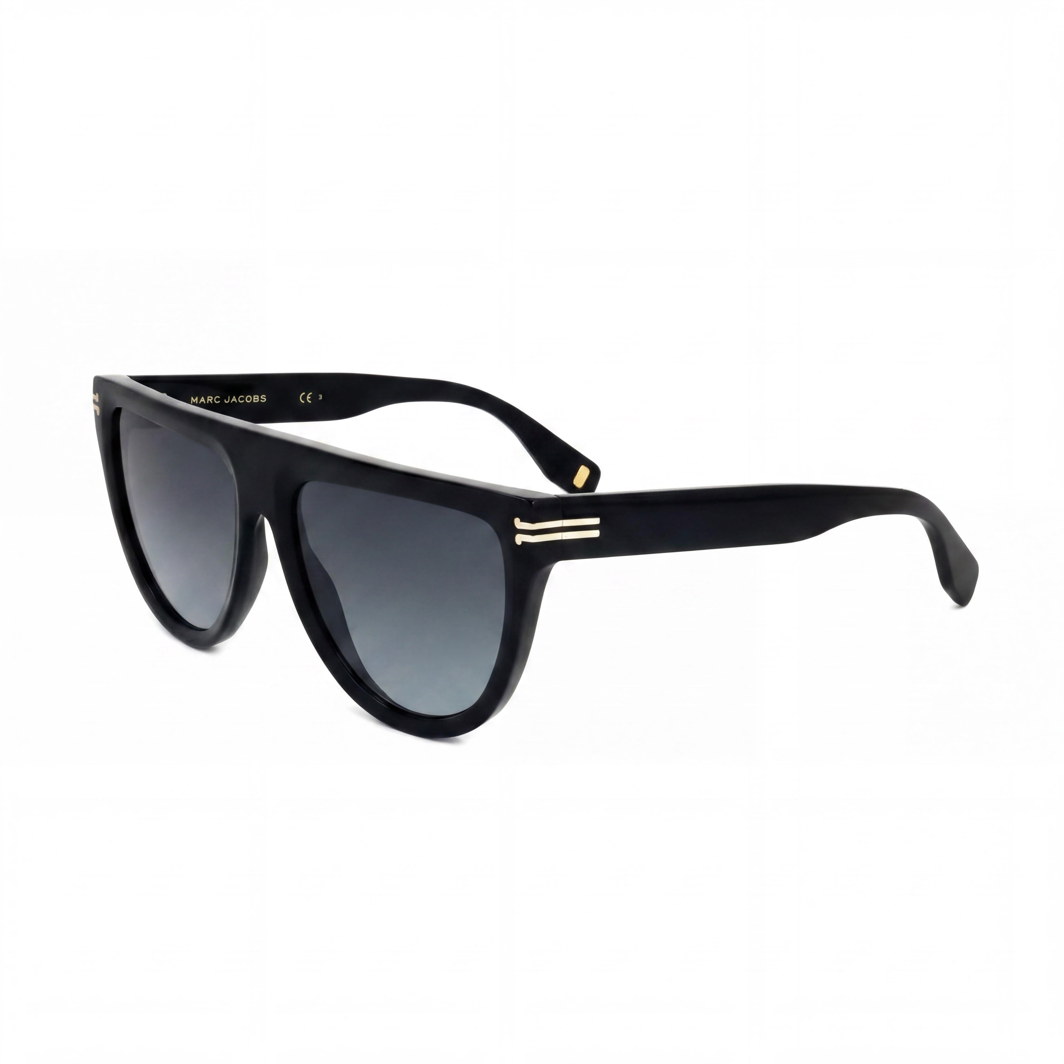 Marc Jacobs MJ 1069/S Classic Style Women's Black Acetate Frame Dark Grey Shaded Lenses Sunglasses 55mm, Photo 1