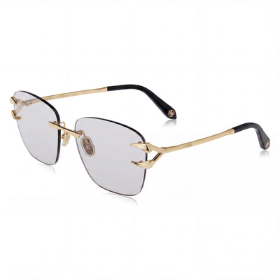 Roberto Cavalli Gafas de Sol Casuales Unisex de Metal-Acetato Oro Rosa Brillante Degradado Marrón Protección UV 59-15-135