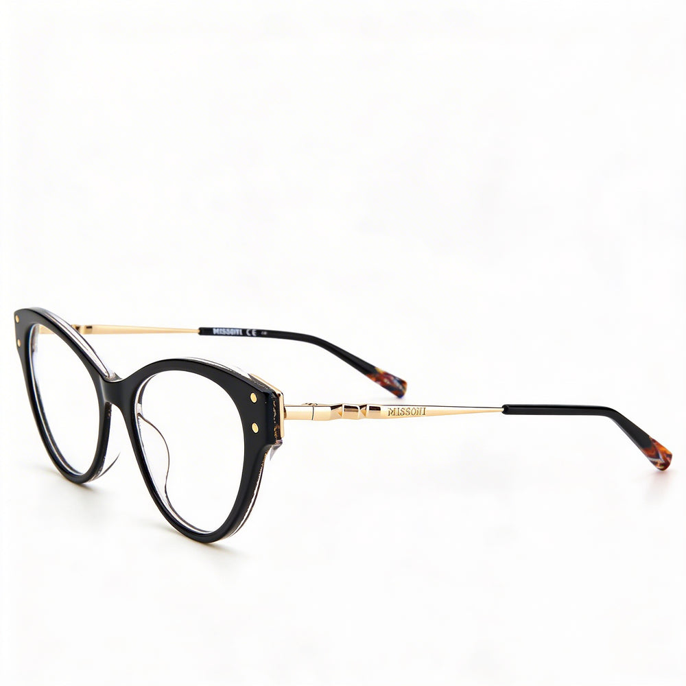 Gafas de sol Missoni Mis 0044 para mujer, estilo moderno, montura de poliamida negra, lentes de policarbonato no polarizadas de 52 mm