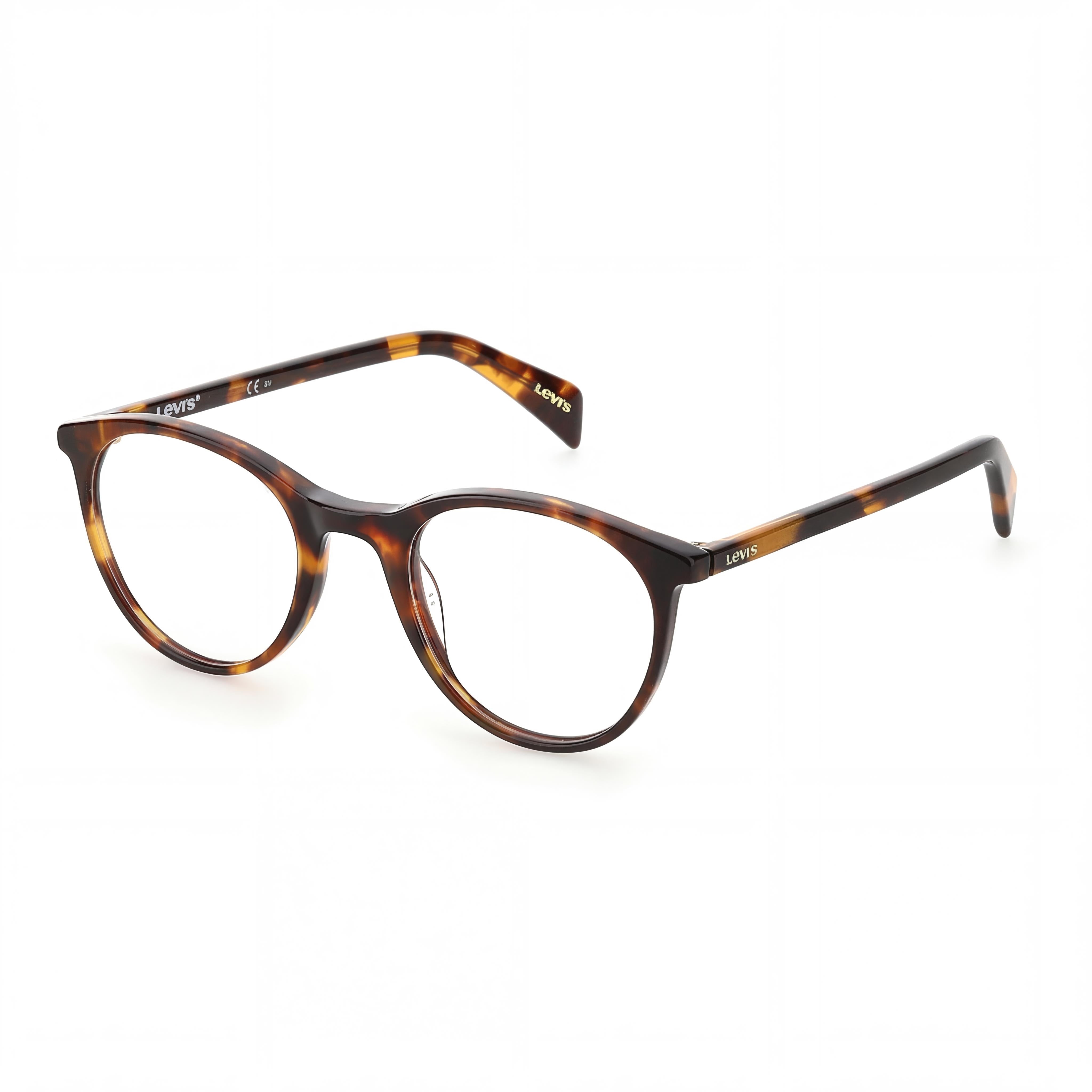 Gafas de vista Levi's Lv 1005 unisex estilo Panthos con montura de plástico color Habana, talla 50-22-145, Photo 1