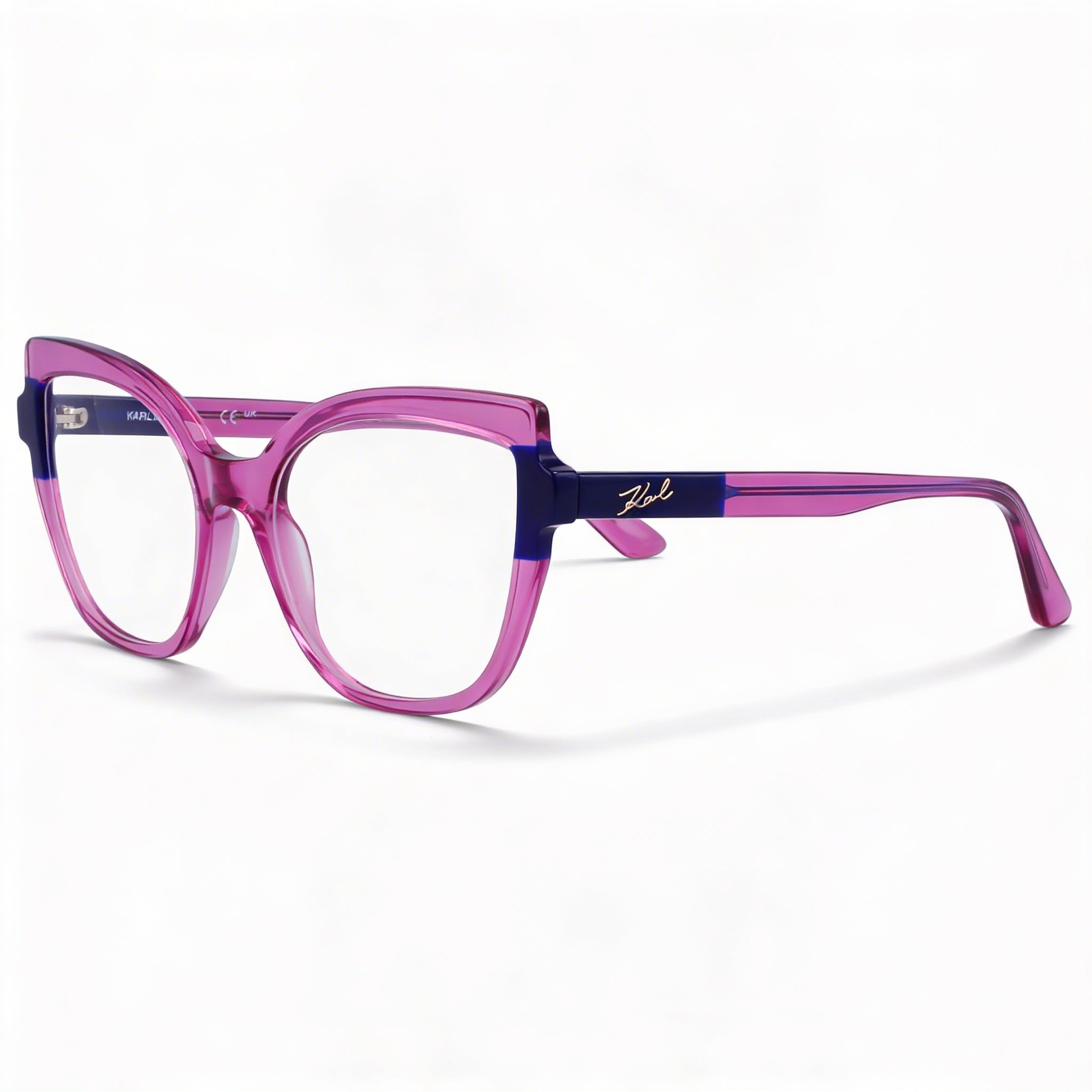 KARL LAGERFELD Modern Unisex Eyewear with Cherry Green Acetate Frame and Polycarbonate Lenses 54mm, Photo 1