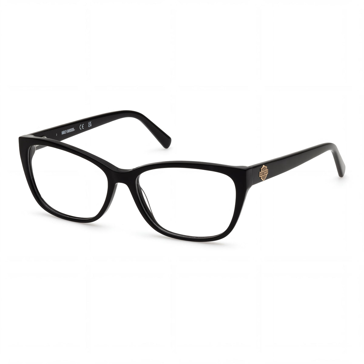 Gafas Harley-Davidson Hd50108 para mujer, con montura de plástico negro brillante y lentes de policarbonato 55/15/145, Photo 1