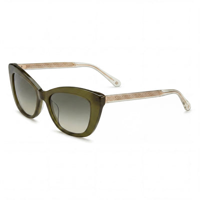 kate spade new york Gafas de sol contemporáneas para mujer con montura de acetato verde y lentes con protección UV de 54 mm