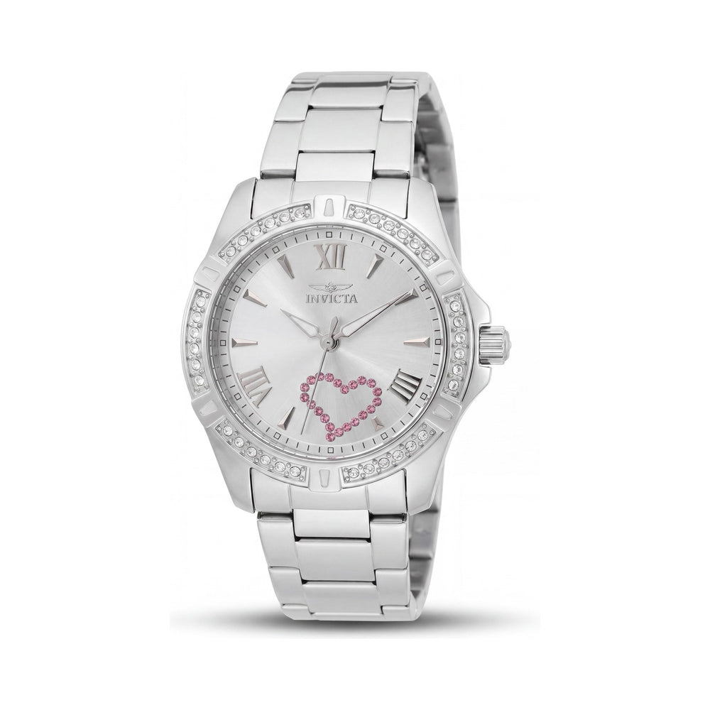Invicta Angel 49842 Women's 34mm Silver Dial Stainless Steel Bracelet Quartz Watch 10 ATM
