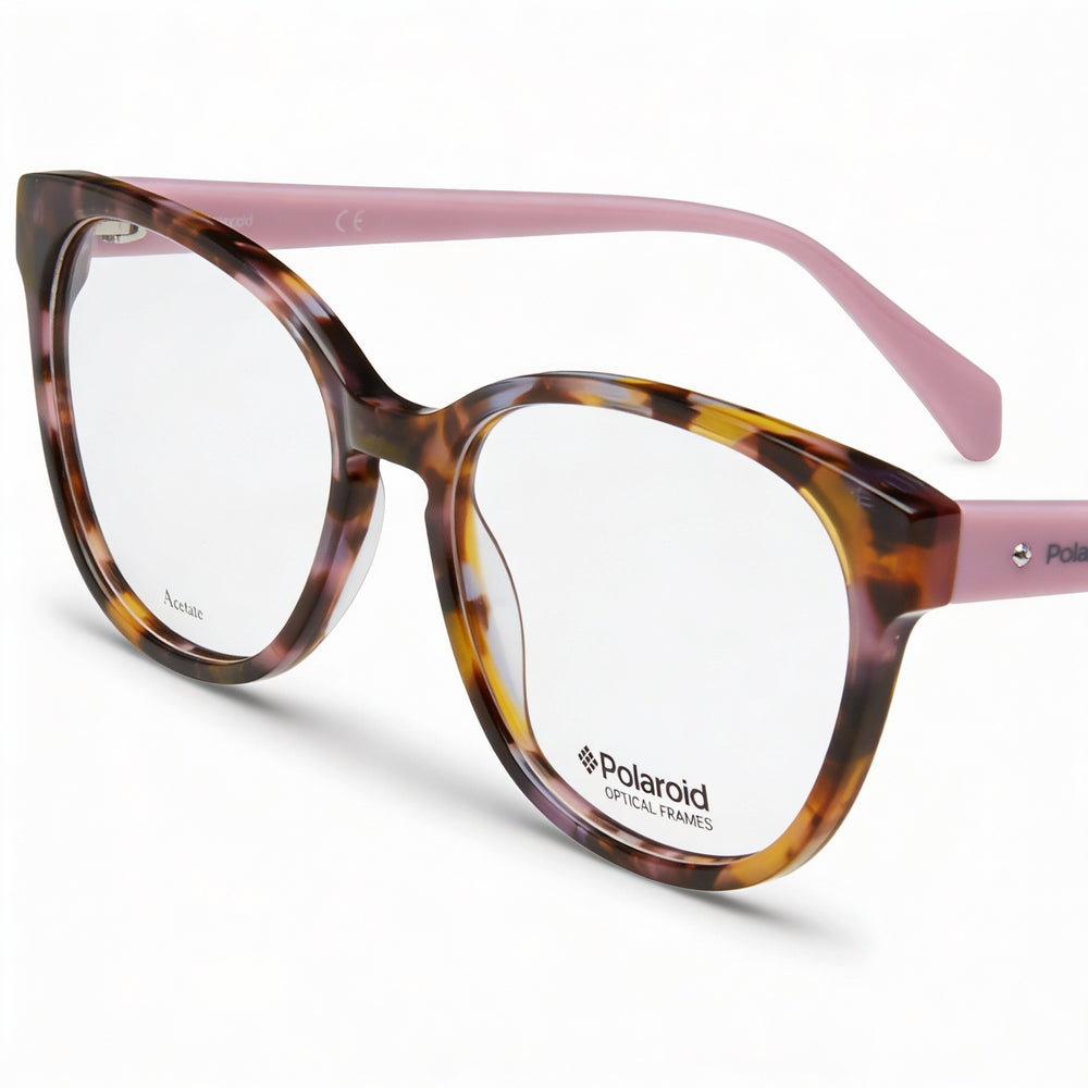 Gafas de acetato Polaroid Pld D371 para mujer, color rosa habana, 53 mm