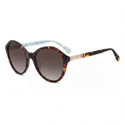 kate spade new york JEZEBEL/G/S Gafas de sol contemporáneas para mujer con montura de plástico habana y lentes marrones degradadas de 54 mm