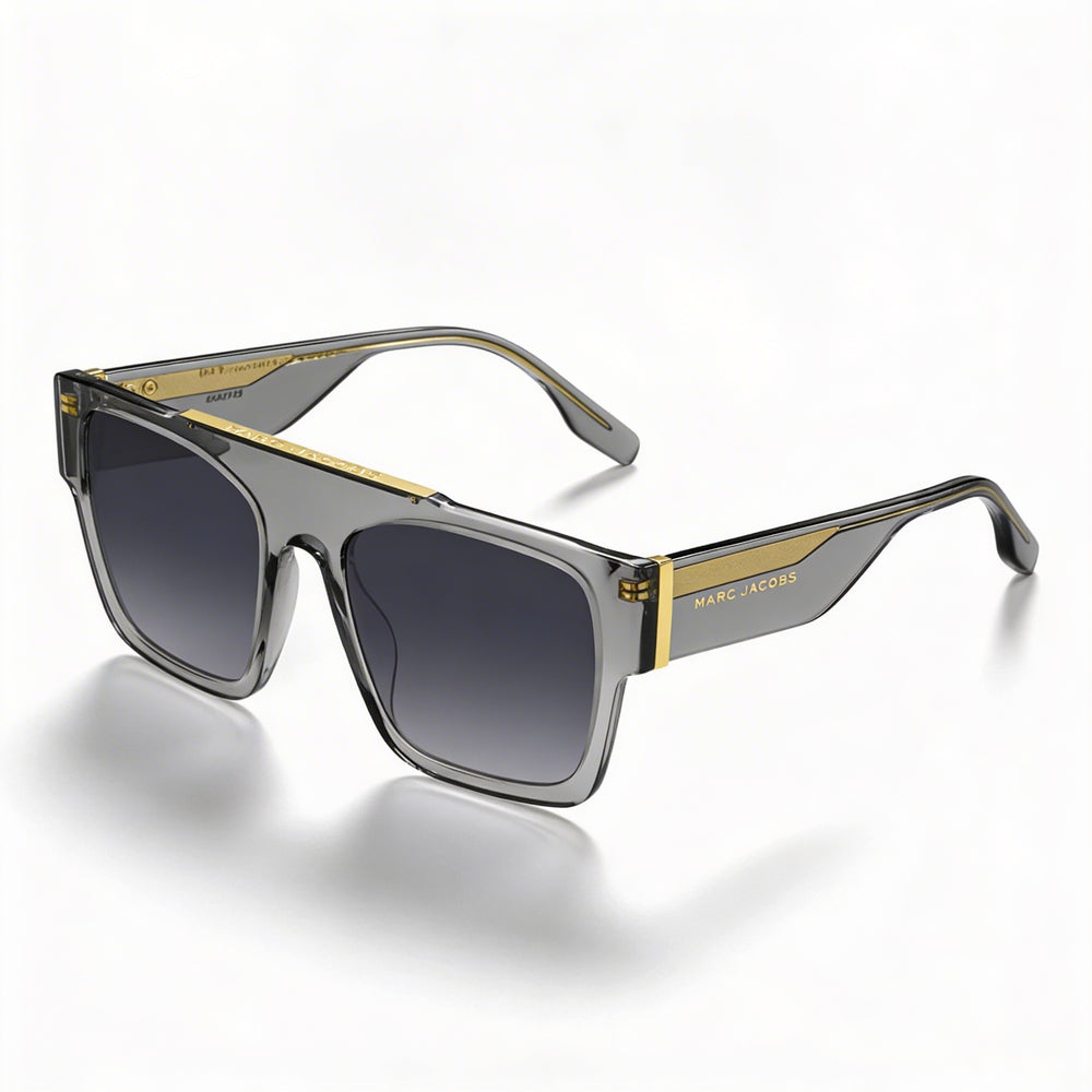 Gafas de sol Marc Jacobs Marc 757/S para hombre, de acetato gris, con cristal gris oscuro degradado, 54 mm