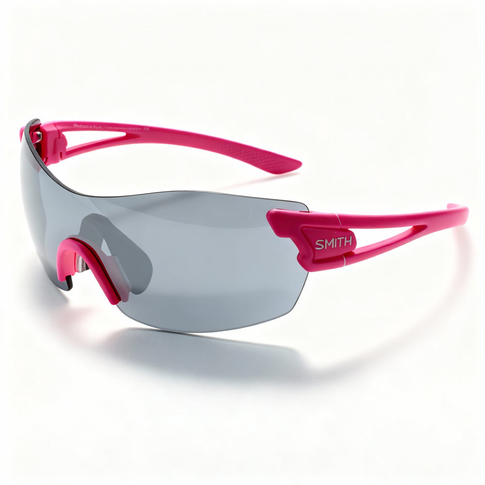 SMITH Pivlock Asana Women's Pink Fluorescent Titanium Anti-Reflective Non-Polarized Silver Lens Sunglasses 99mm