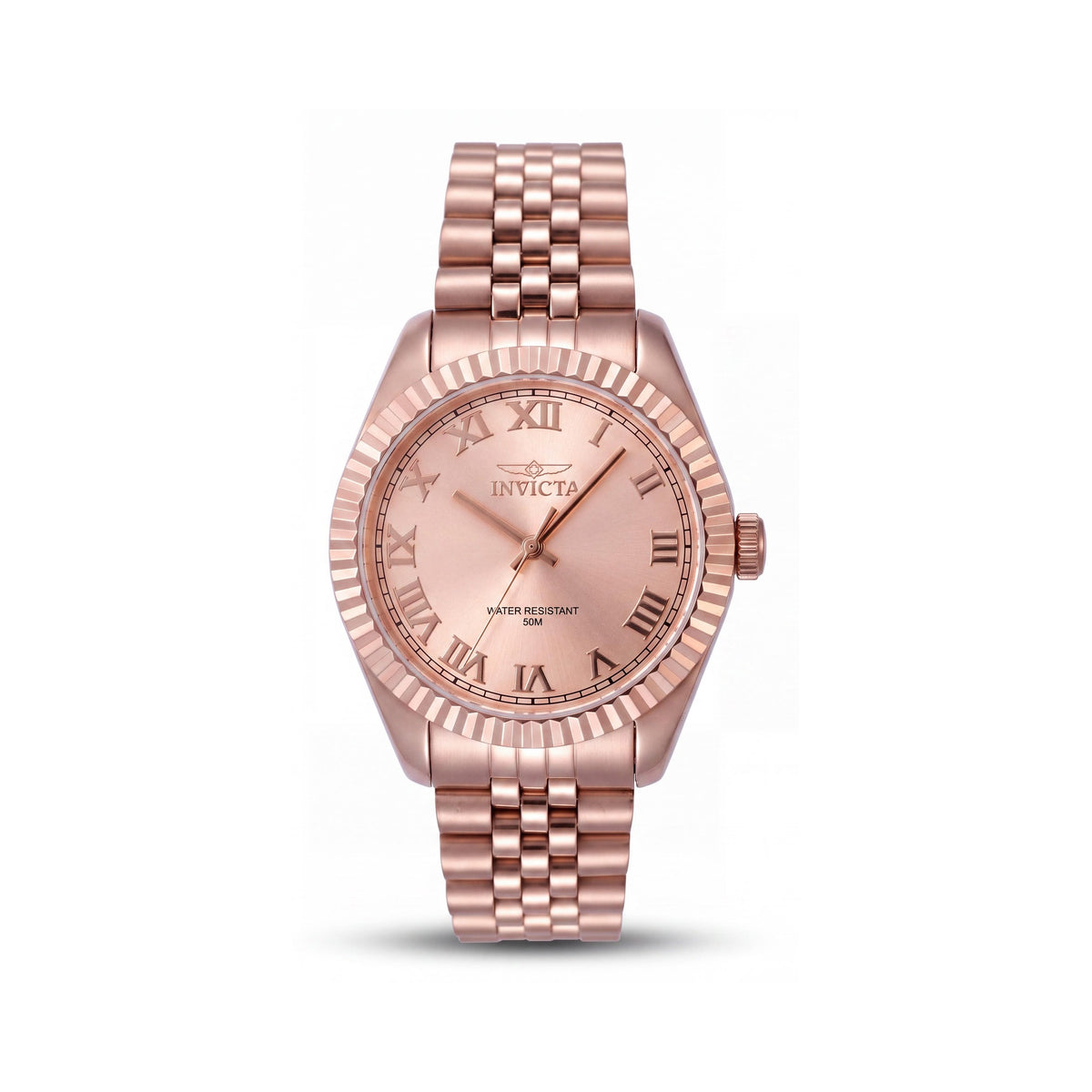 Invicta Specialty 47419 Reloj de cuarzo unisex con esfera dorada rosada y brazalete de acero inoxidable de 36 mm, Photo 1