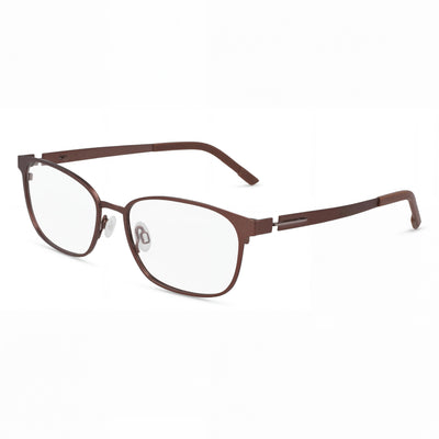 Flexon Flx1008mag-set Unisex Titanium Eyeglasses with Multicoloured Frame and Matte Coffee Lenses 56mm