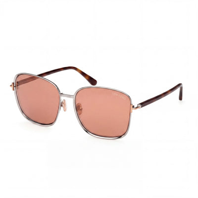 Gafas de Sol Cuadradas Tom Ford FT1029 Dark Ruthenium para Hombre, 57mm