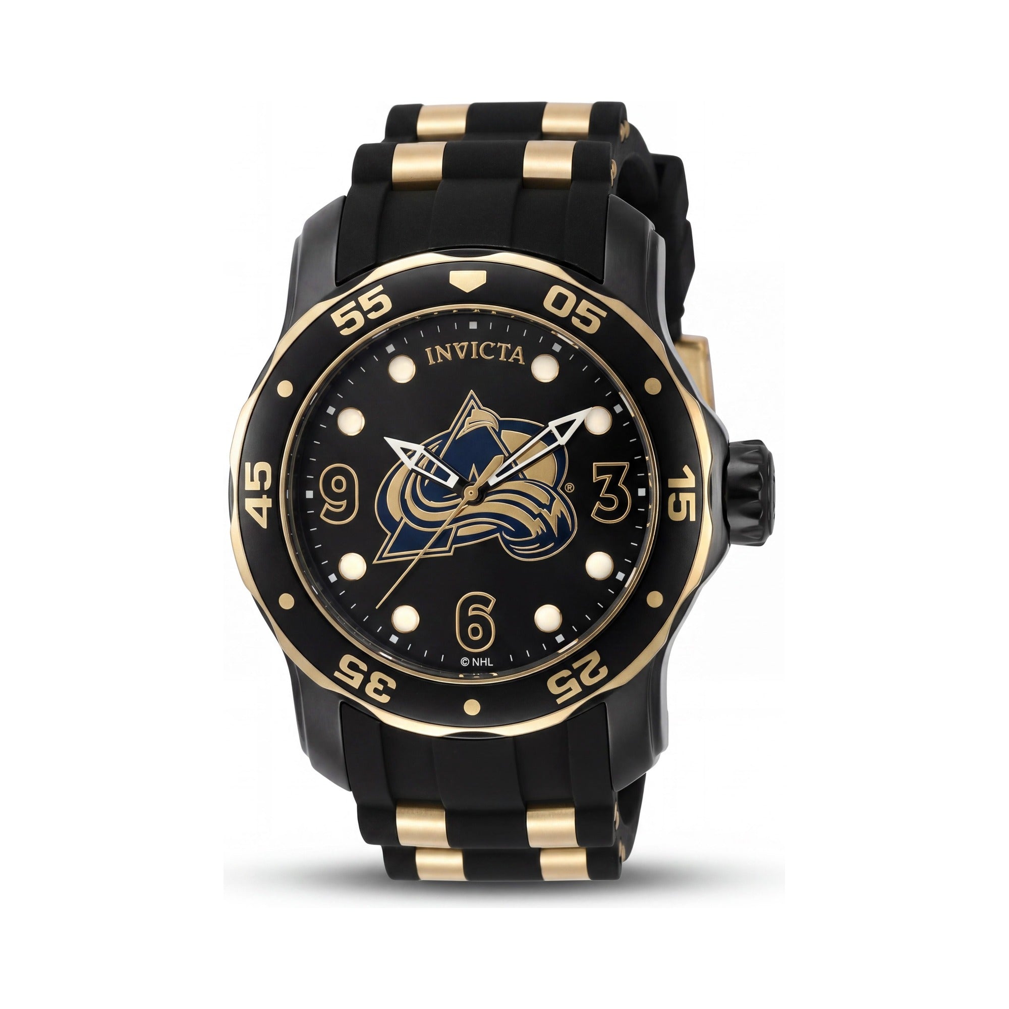 Reloj Invicta IN-42323-AMZUK de cuarzo para hombre, de acero inoxidable, poliuretano, resistente al agua, color negro y dorado, 48 mm, Photo 1