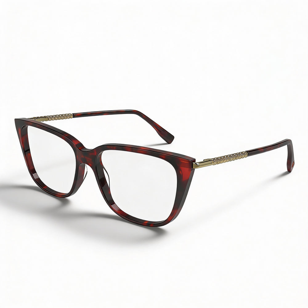 Lacoste Women's Casual Havana Red Acetate Eyeglasses 54mm