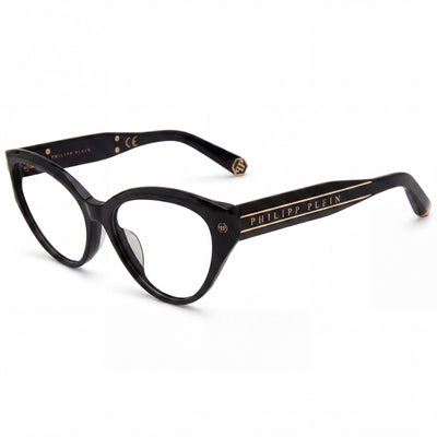 Philipp Plein VPP052M Classic Women's Shiny Black Acetate Optical Eyeglasses Frame 54-16-135