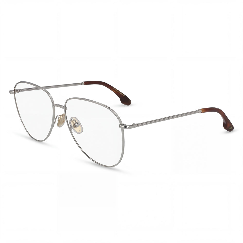 Victoria Beckham Modern Unisex Silver Acetate Frame Sunglasses with Polycarbonate Lenses, Lens Width 57mm